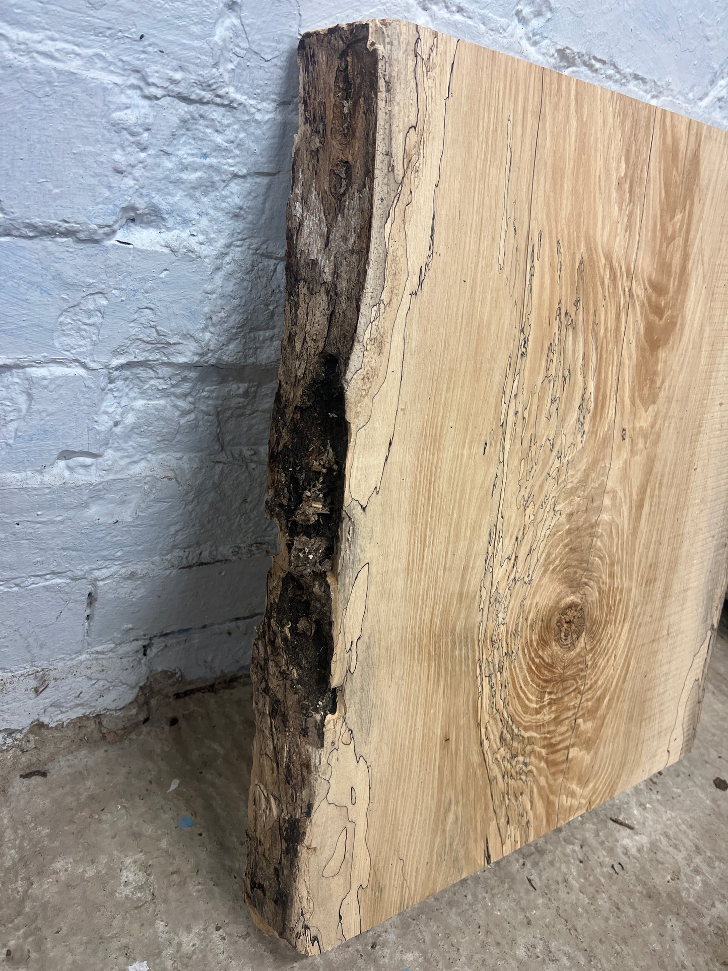 Spalted Beech No 8 - 570x500-520x50mm Planed