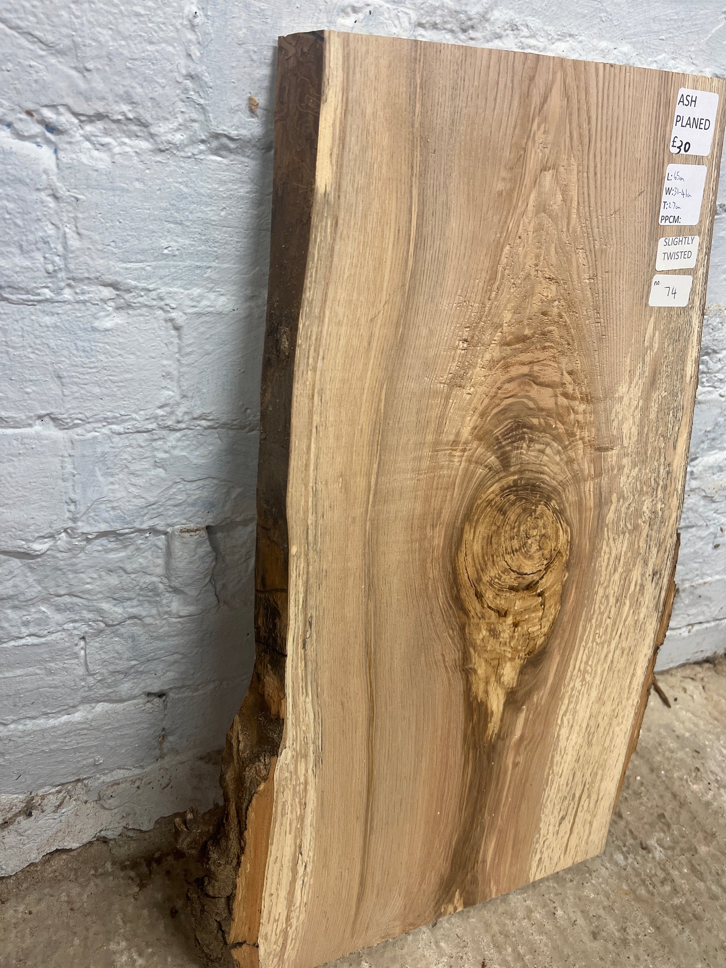 Ash No 74 - 650x320-410x27mm Planed