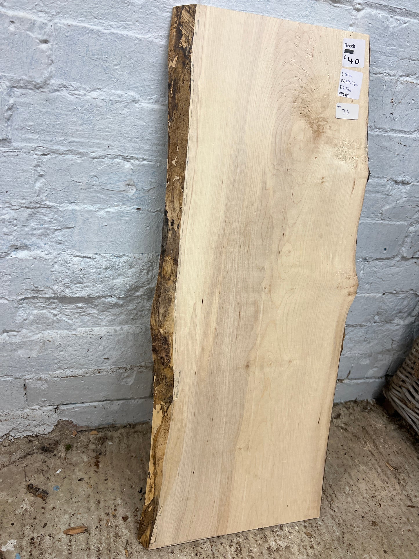 Beech No 76 - 800x295-340x25mm Planed