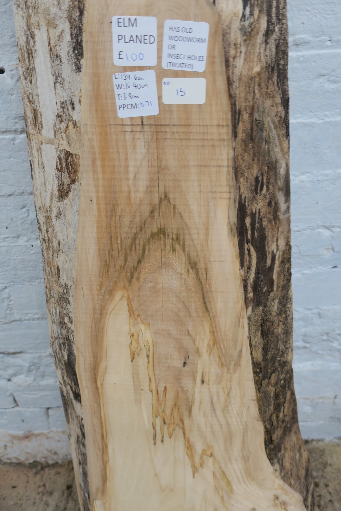Elm No 15 - 1396x160-400x33mm Planed