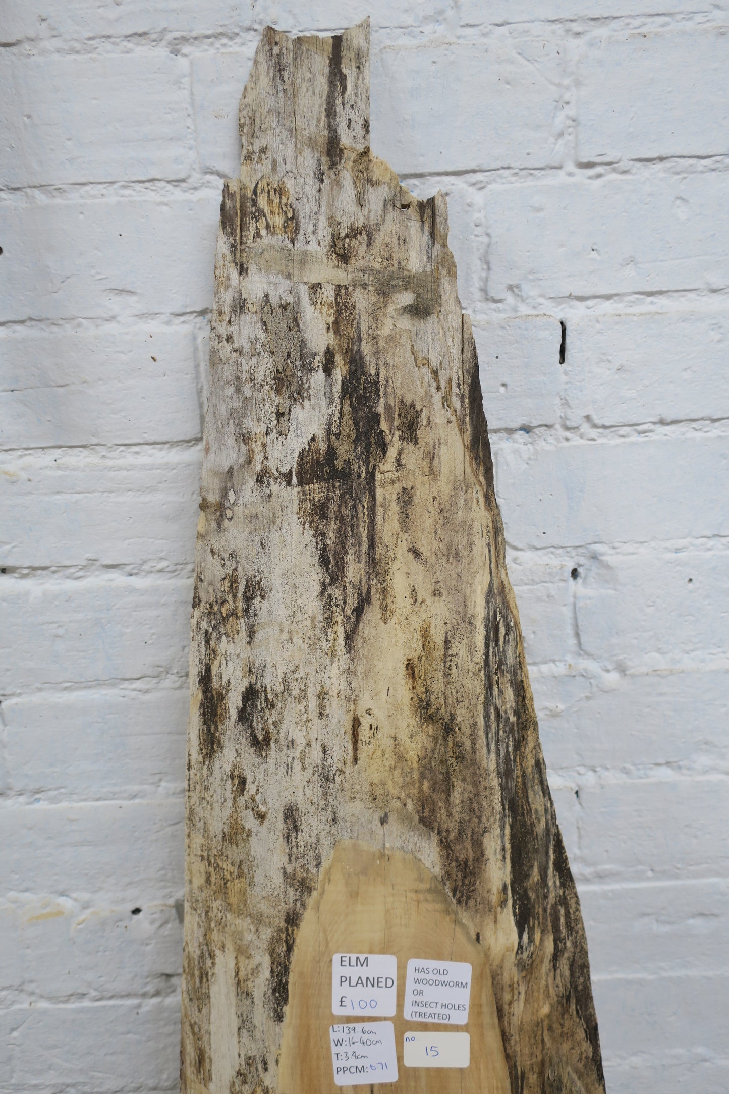 Elm No 15 - 1396x160-400x33mm Planed