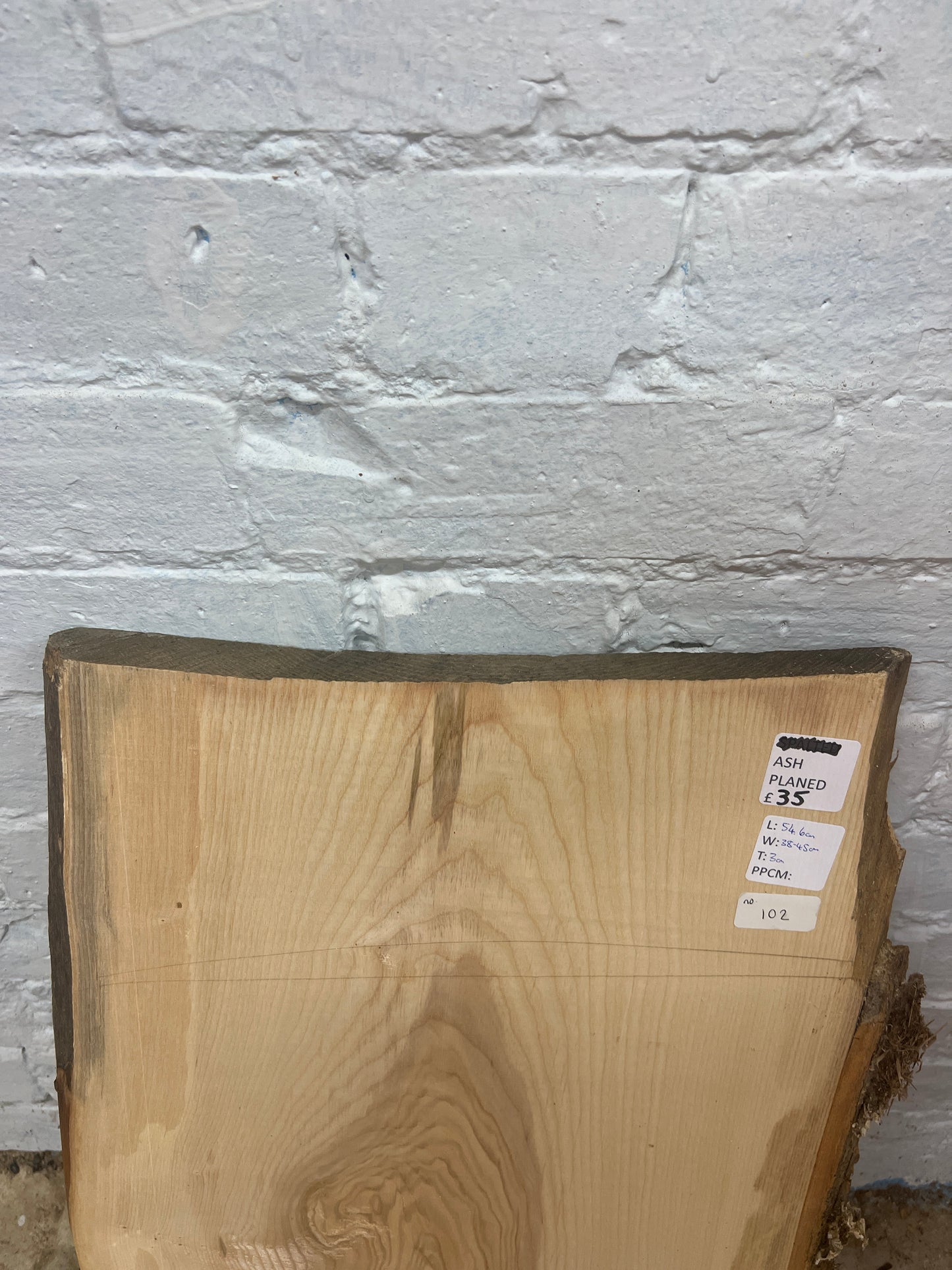 Ash No 102 - 546x380-450x30mm Planed
