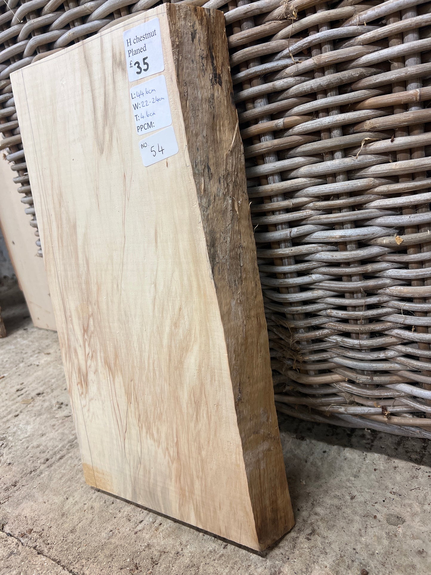 Horse Chestnut No 54 - 446x220-240x46mm Planed