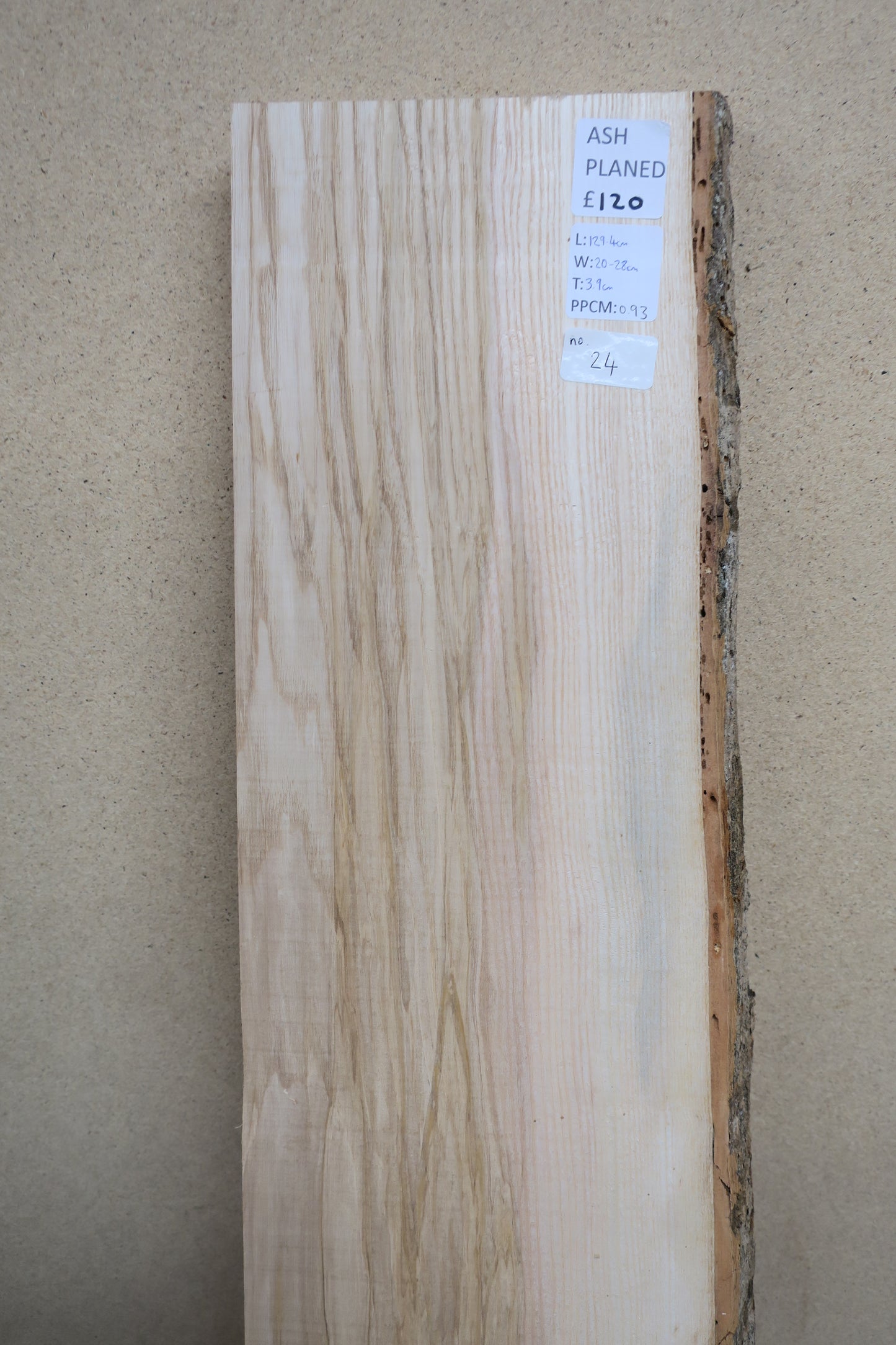 Ash No 24 - 1294x200-280x39mm Planed