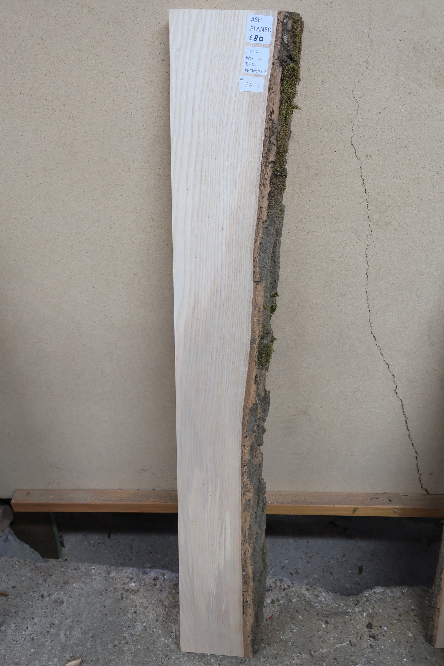 Ash No 26 - 1298x160-190x38mm Planed
