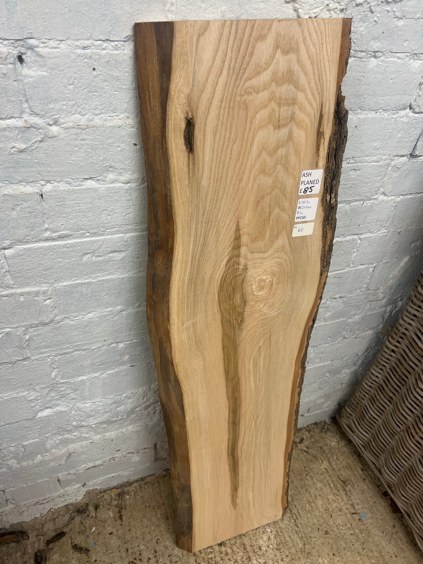 Ash No 60 - 1105x270-340x30mm Planed