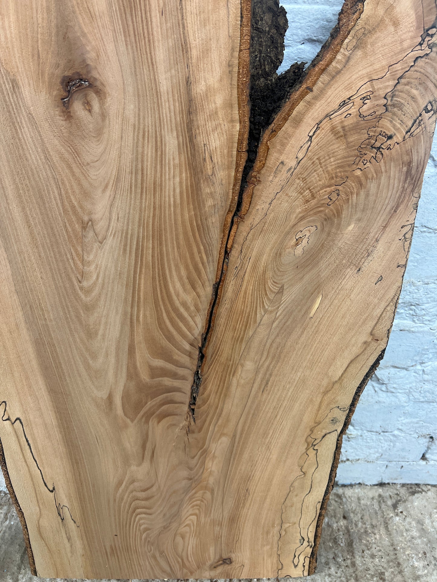 Spalted Beech No 182 - 1056x350-530x30mm Planed