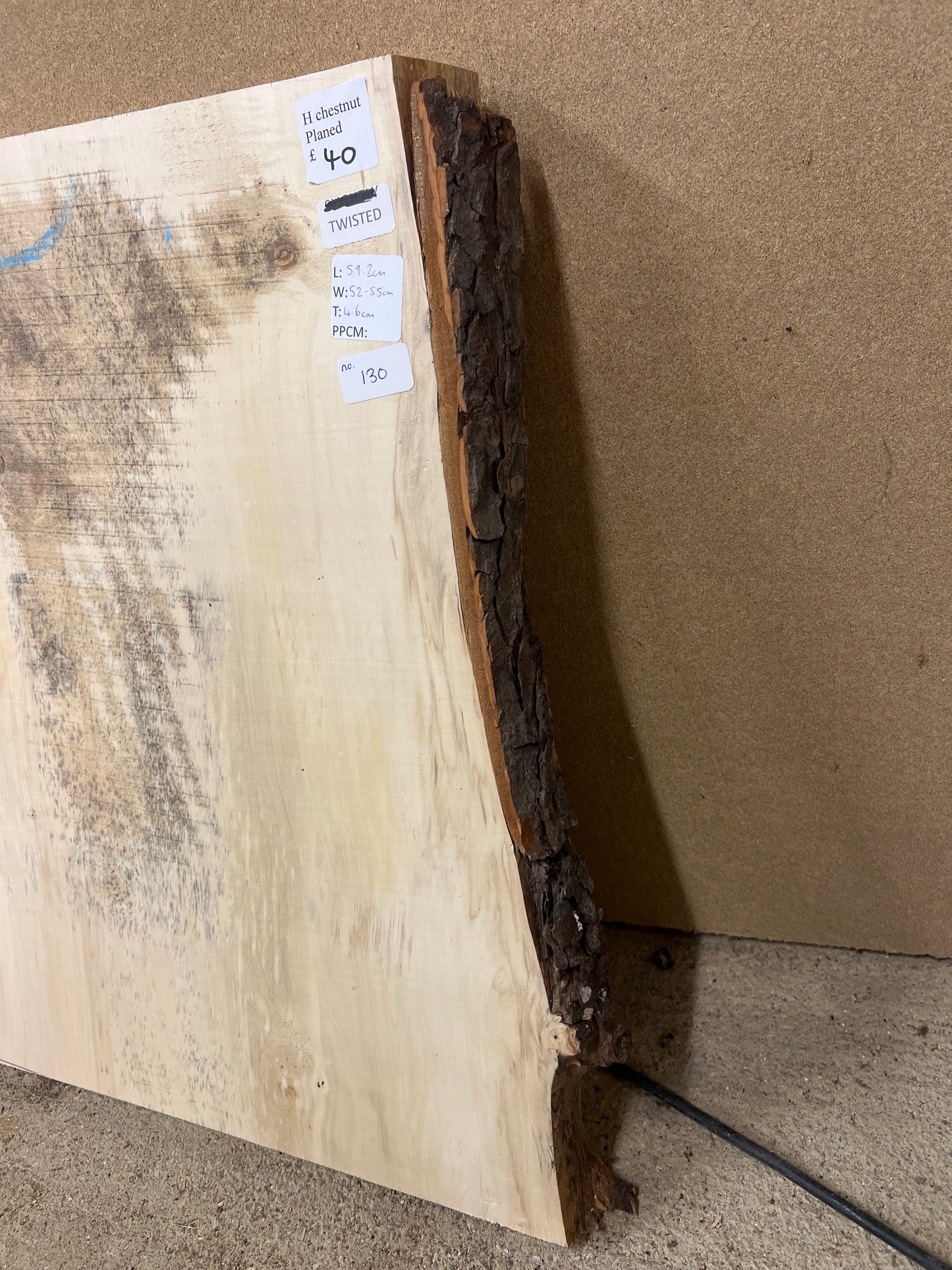 Horse Chestnut No 130 - 592x520-550x46mm Planed