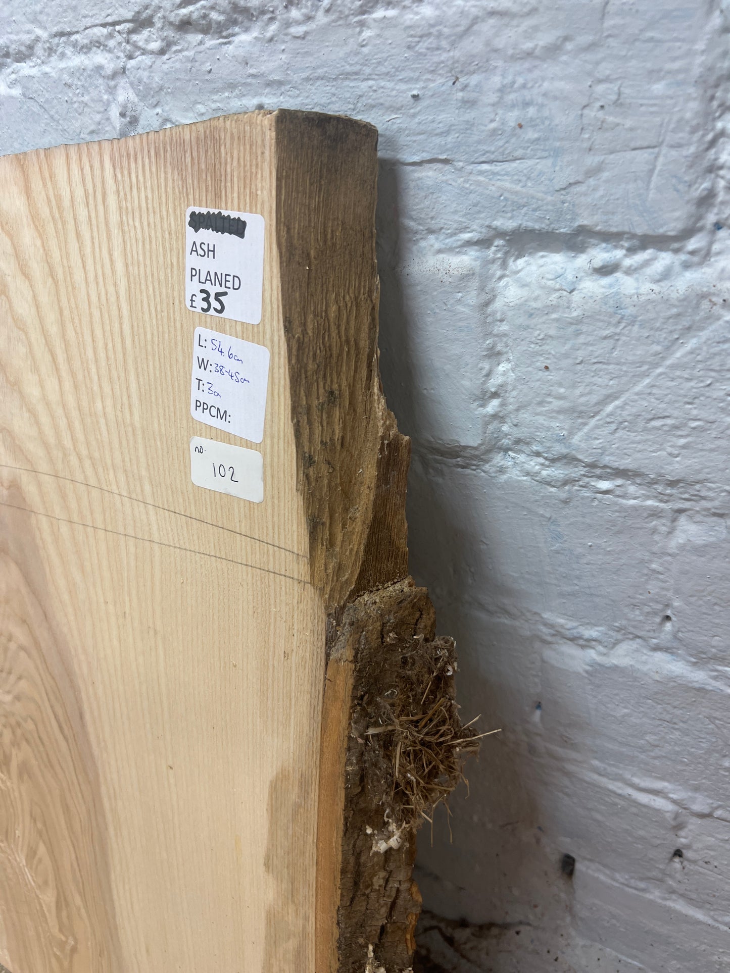 Ash No 102 - 546x380-450x30mm Planed