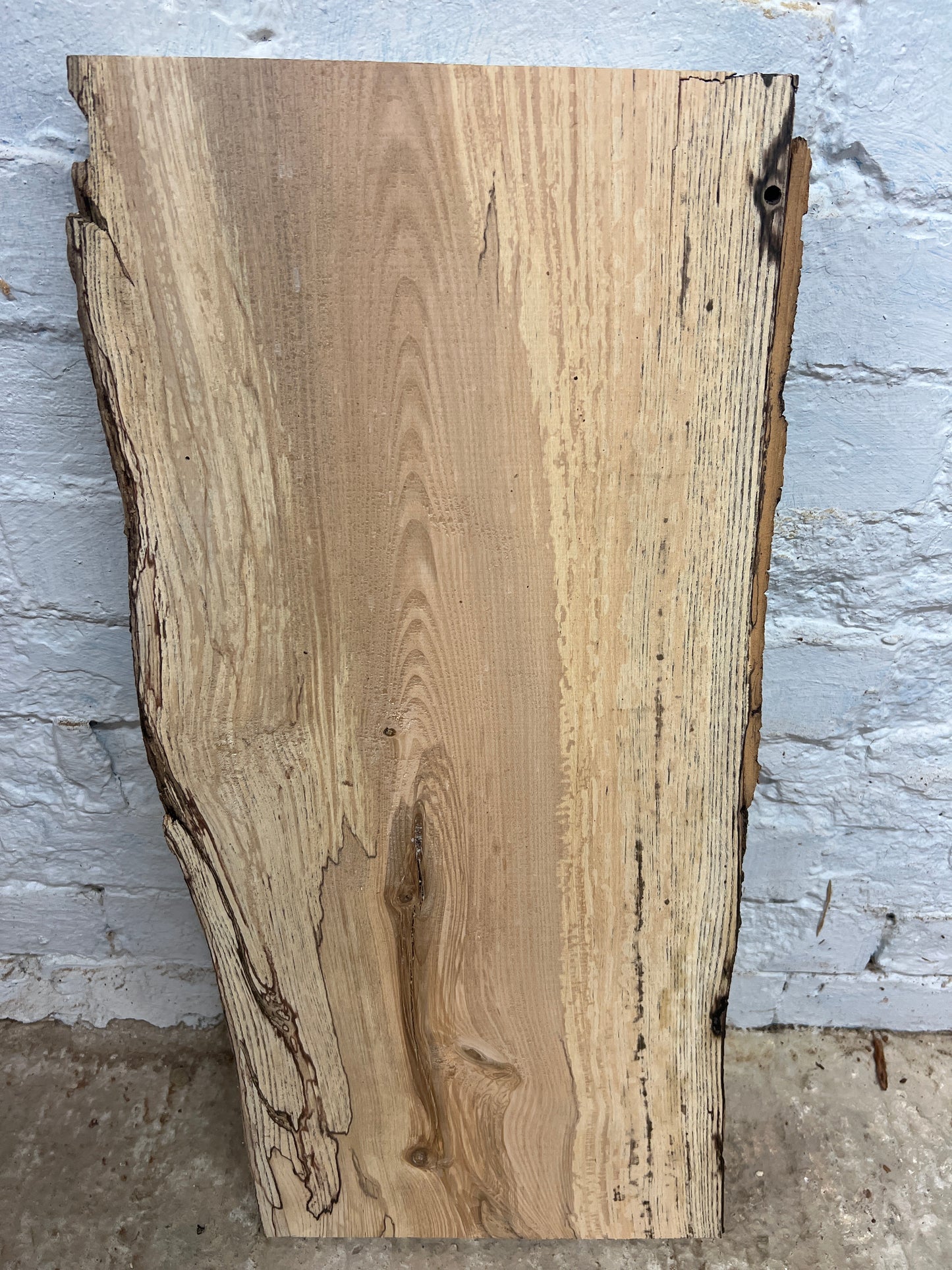 Spalted Ash No 65 - 700x290-320x30mm Planed