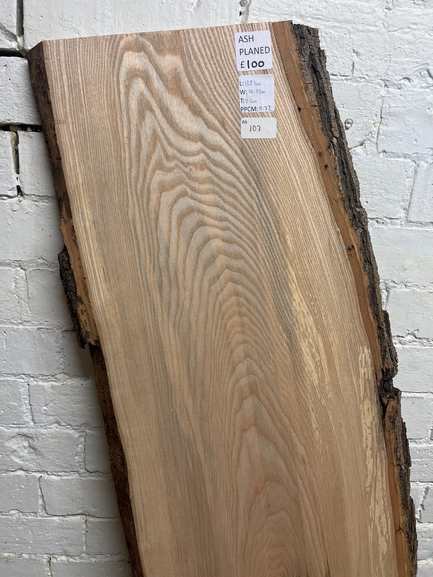 Ash No 103 - 1385x300-390x32mm Planed