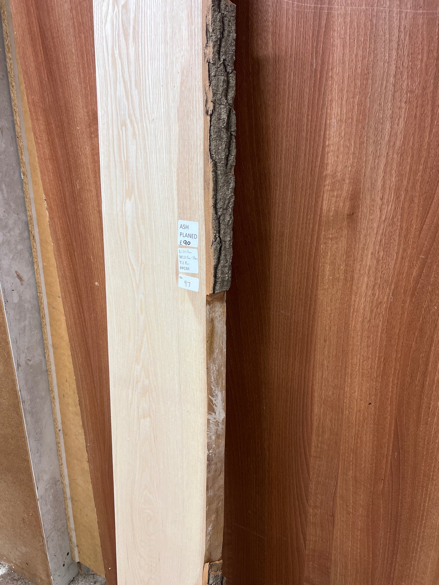 Ash No 97 - 2115x225-240x28mm Planed