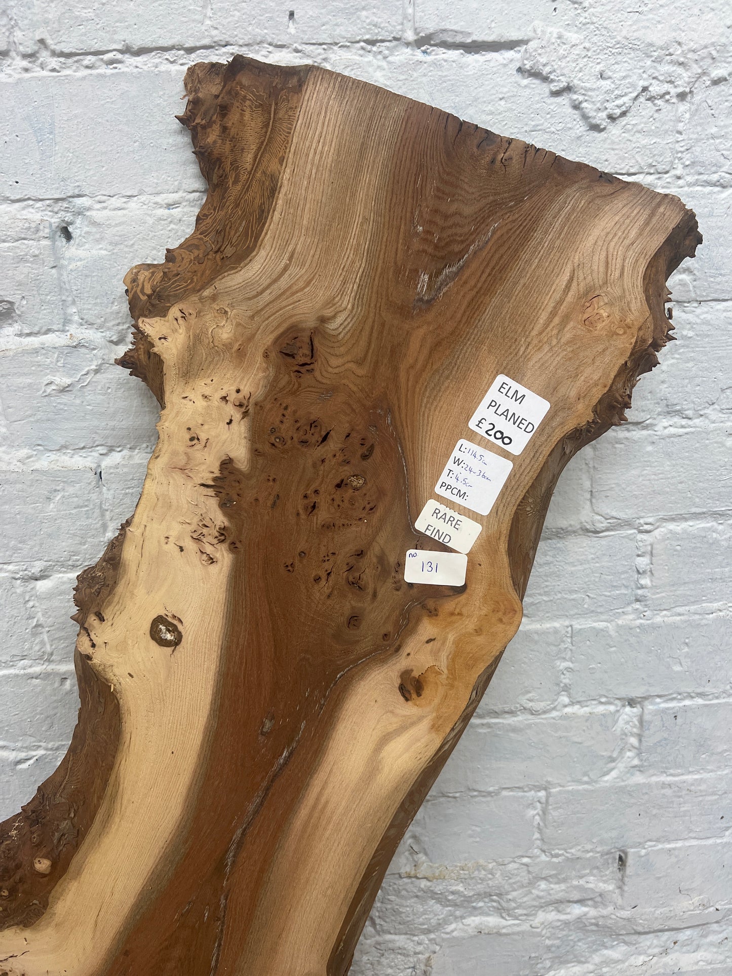 Burr Elm No 131 - 1145x240-360x45mm Planed