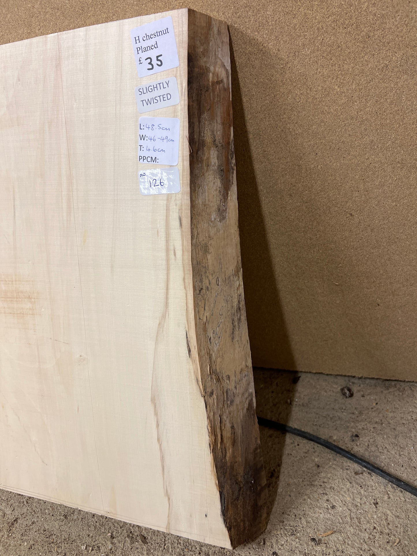 Horse Chestnut No 126 - 485x460-490x46mm Planed