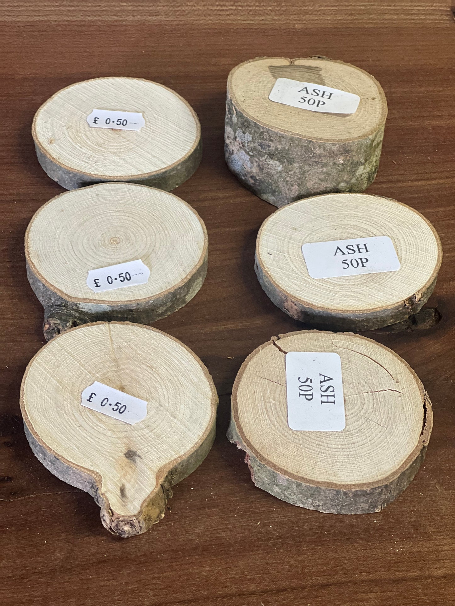Assortment of rounds 50p - Sawn
