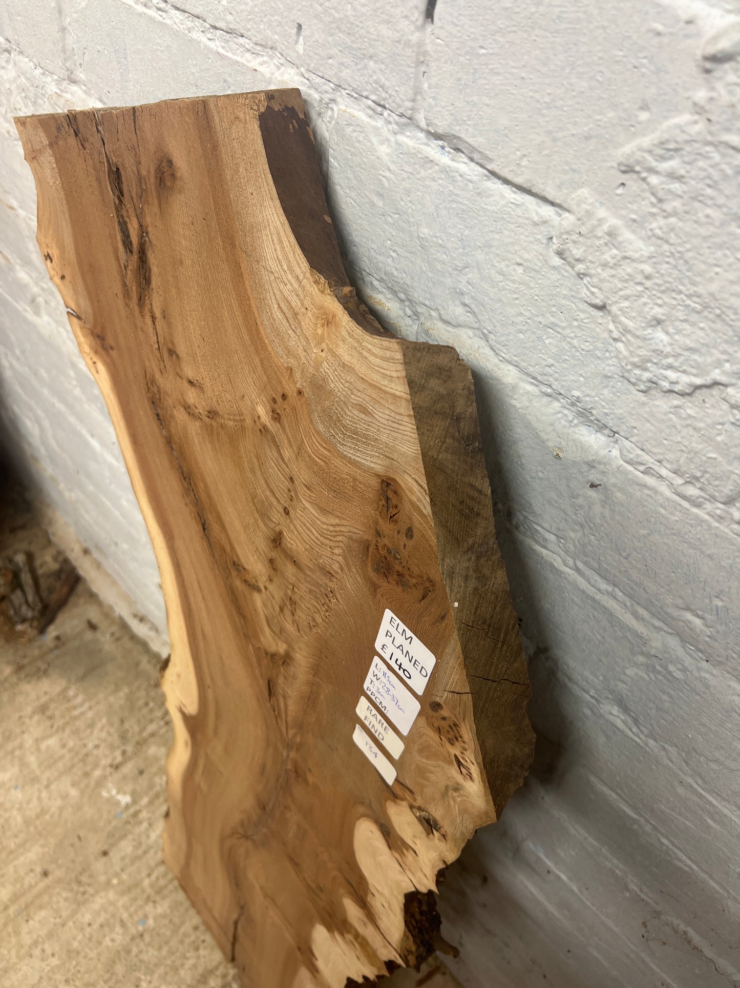 Burr Elm No 134 - 1150x280-370x30mm Planed