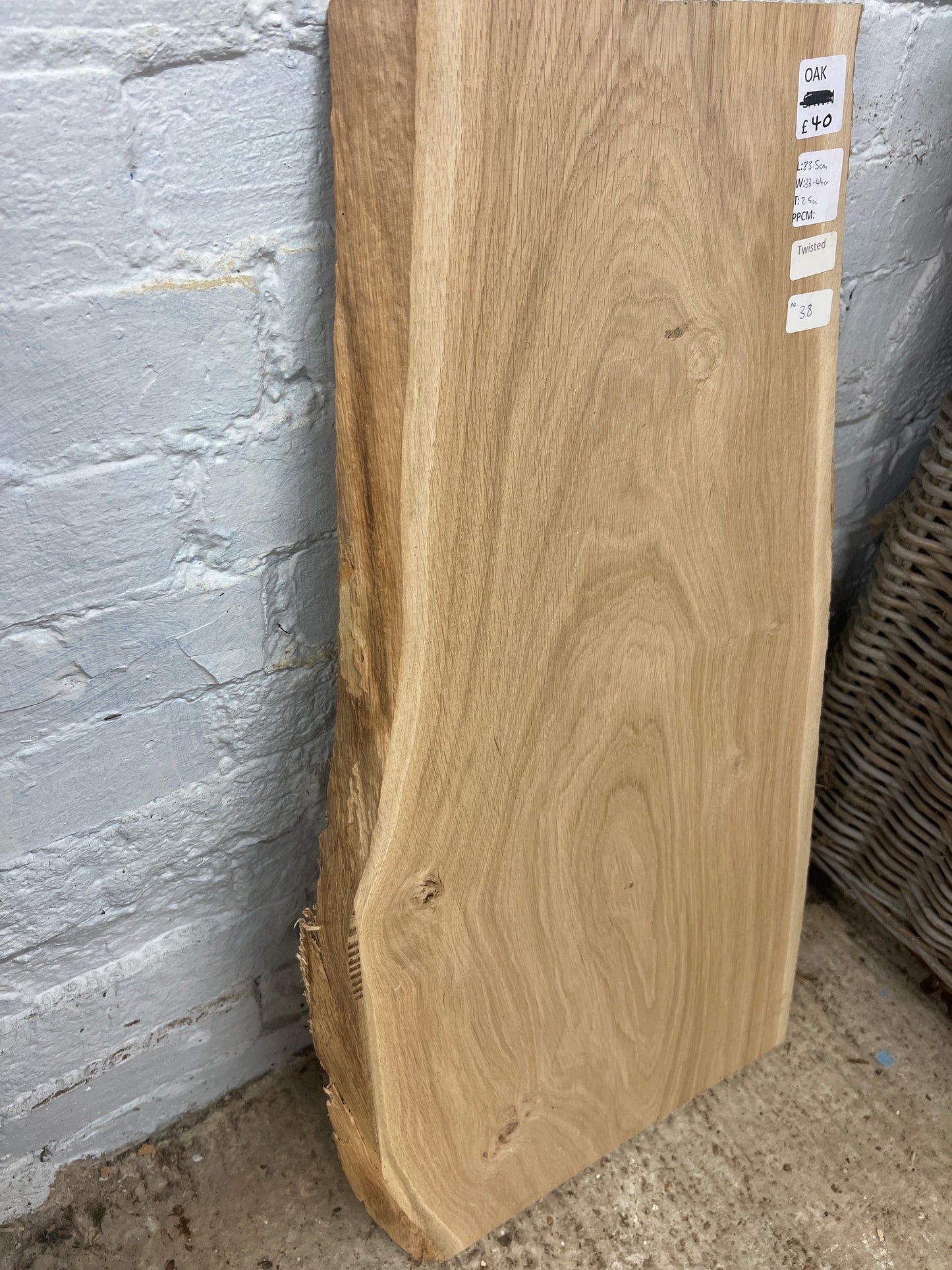 Oak No 38 - 835x330-440x25mm Planed
