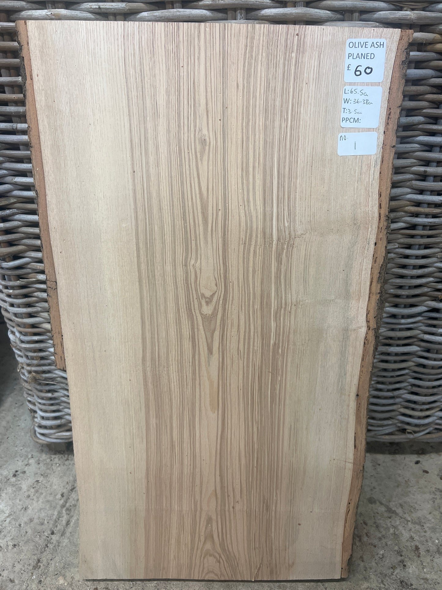 Olive Ash No 1 - 655x360-380x35mm Planed