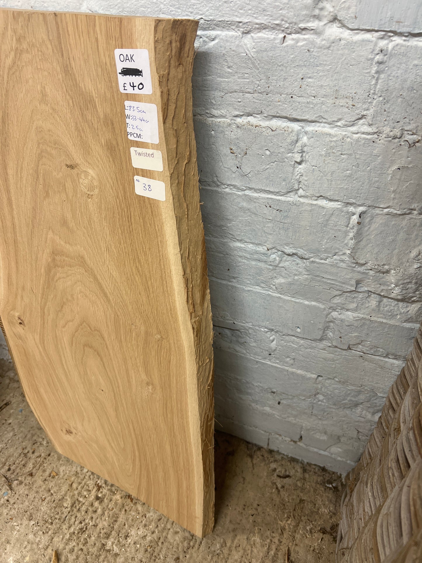 Oak No 38 - 835x330-440x25mm Planed