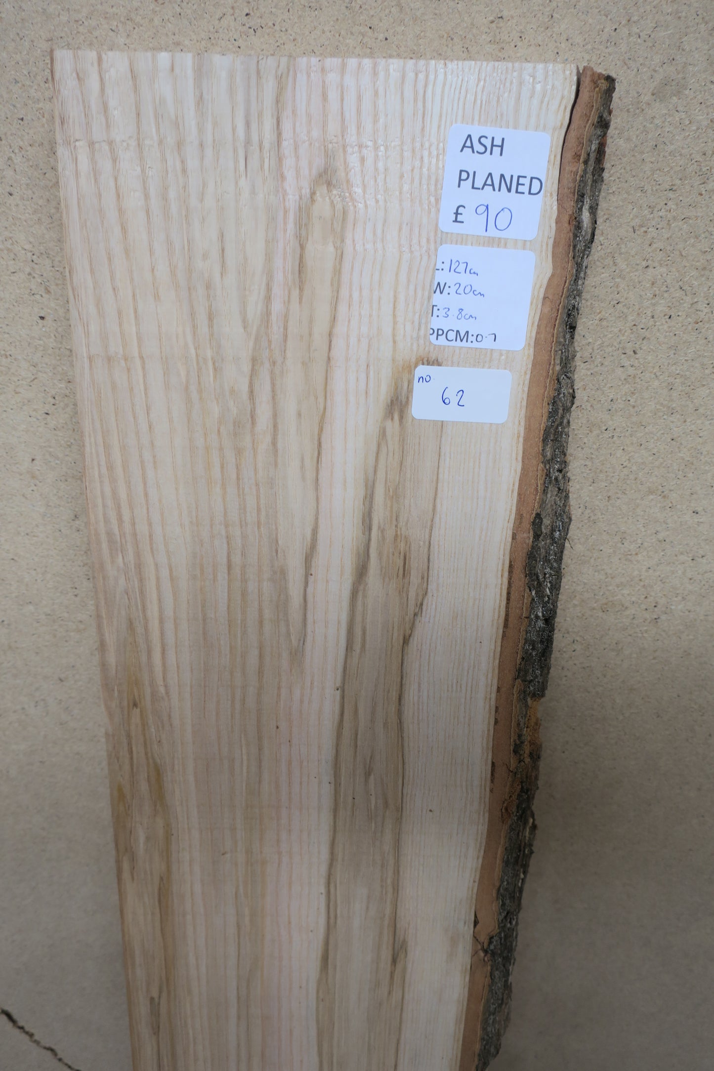 Ash No 62- 1270x200x38mm Planed