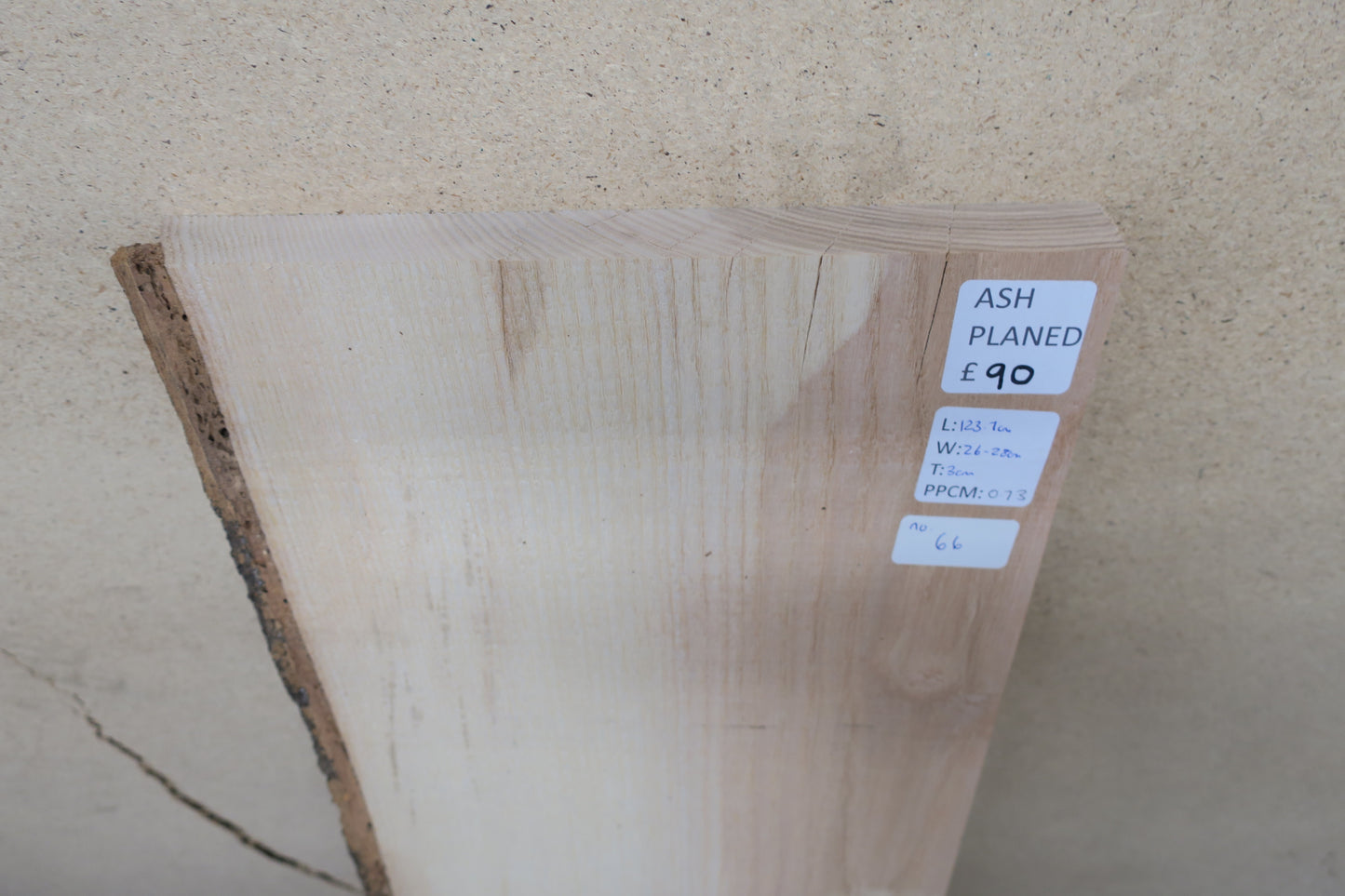 Ash No 66- 1237x260-280x30mm Planed