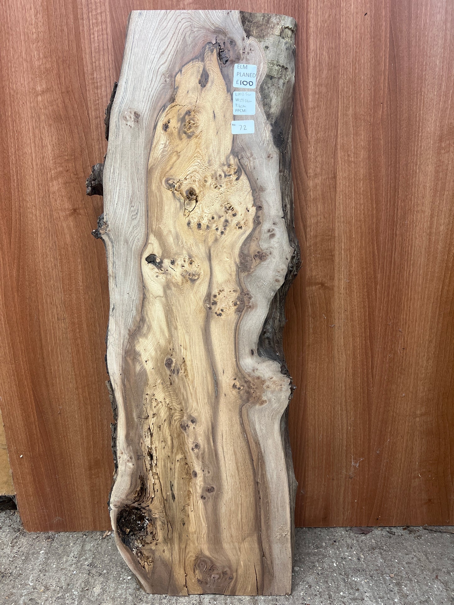 Elm No 72 - 1035x290-360x40mm Planed