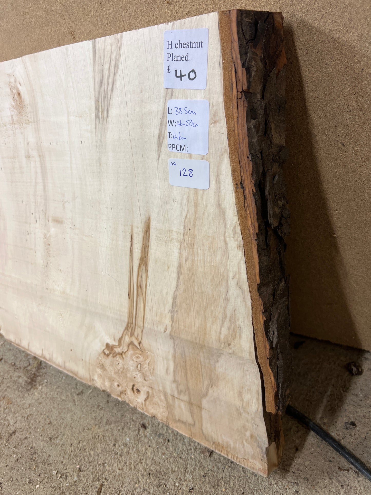 Horse Chestnut No 128 - 385x460-500x46mm Planed