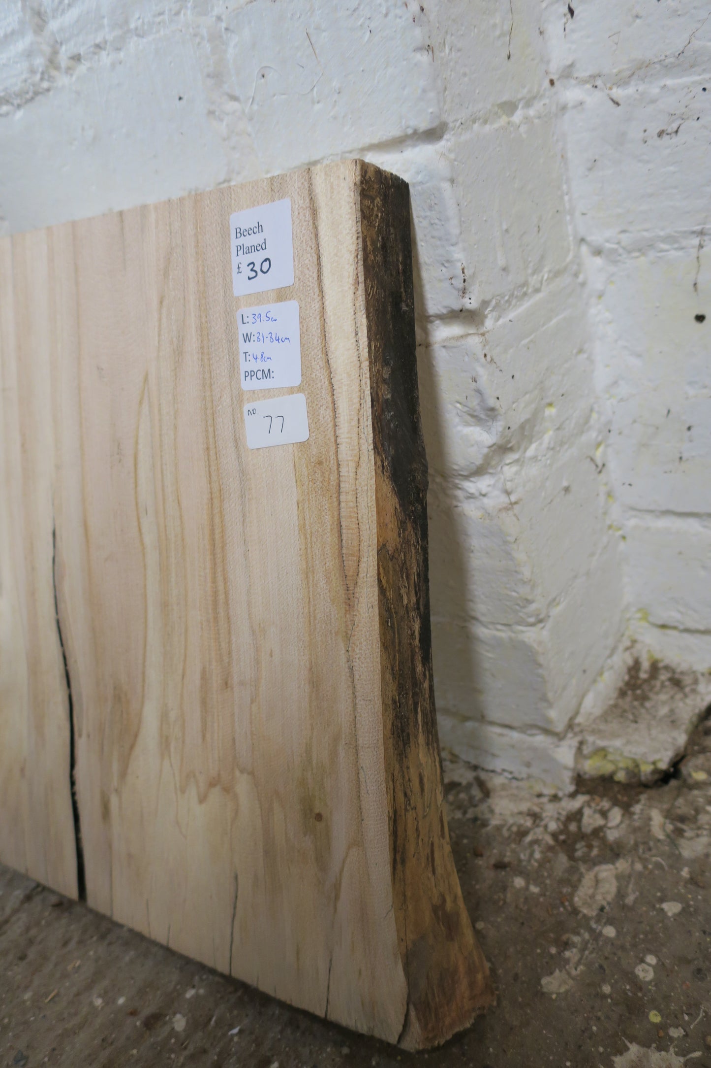Beech No 77 - 395x310-340x48mm Planed