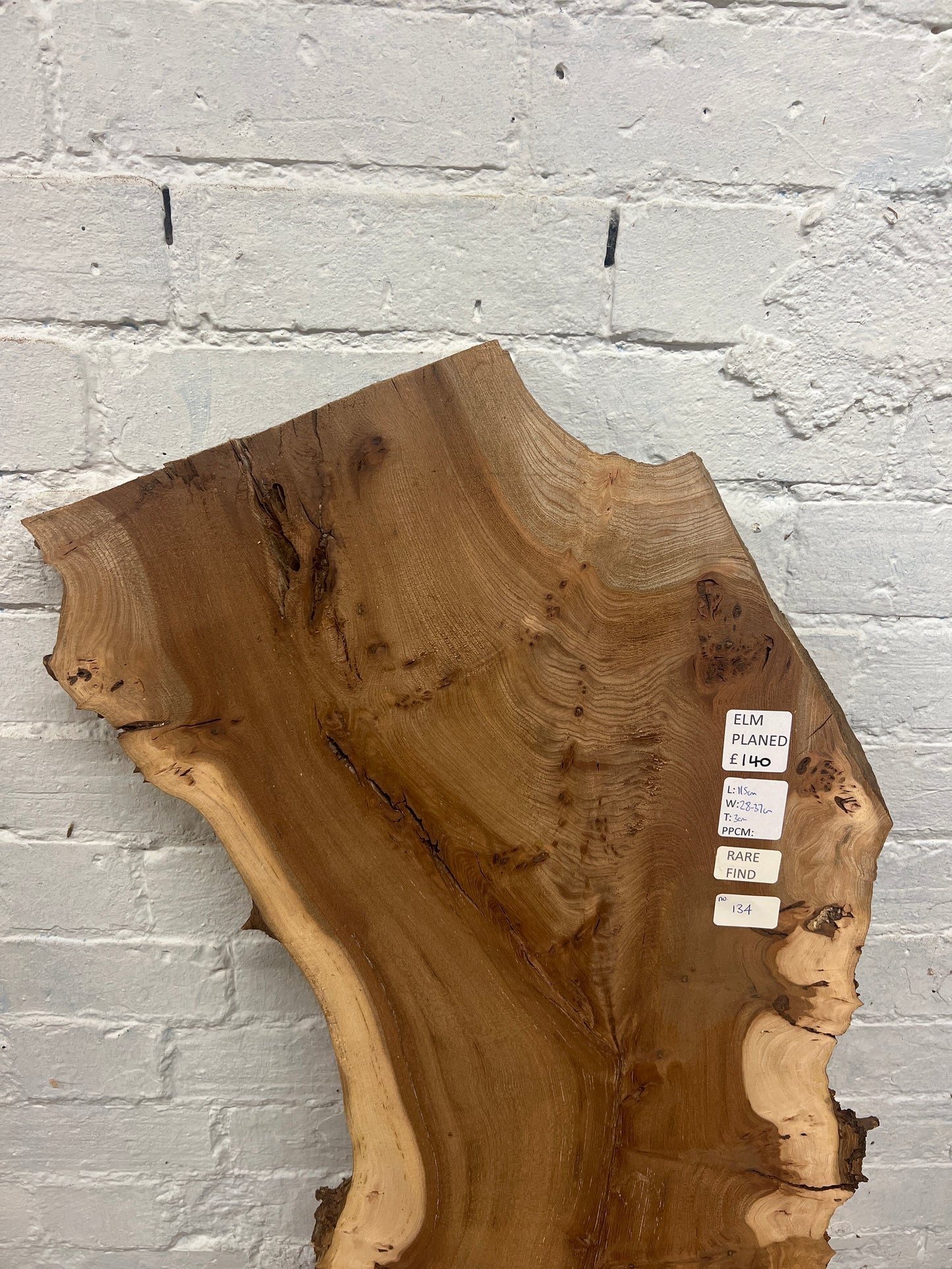 Burr Elm No 134 - 1150x280-370x30mm Planed