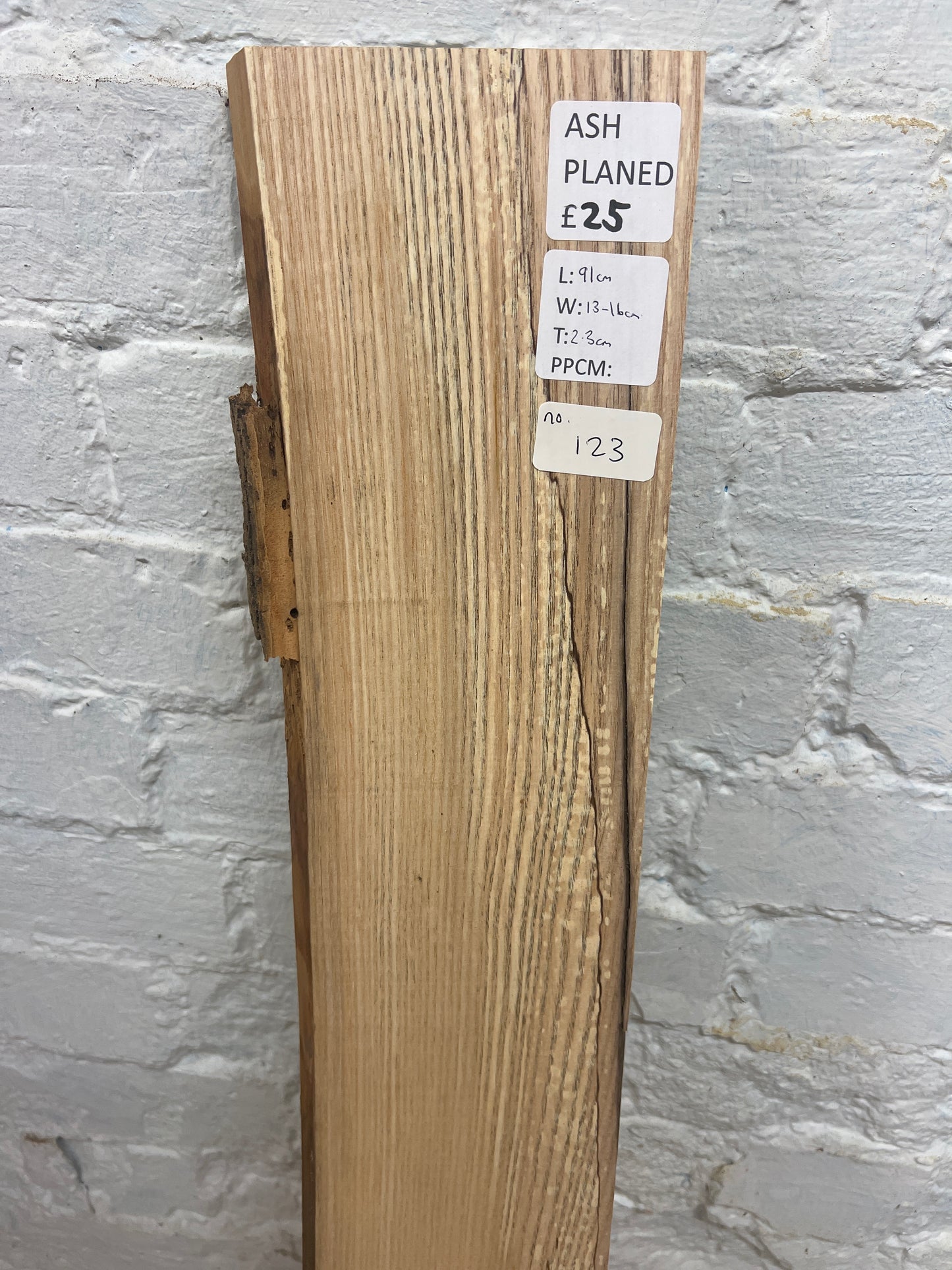 Ash No 123 - 910x130-160x23mm Planed