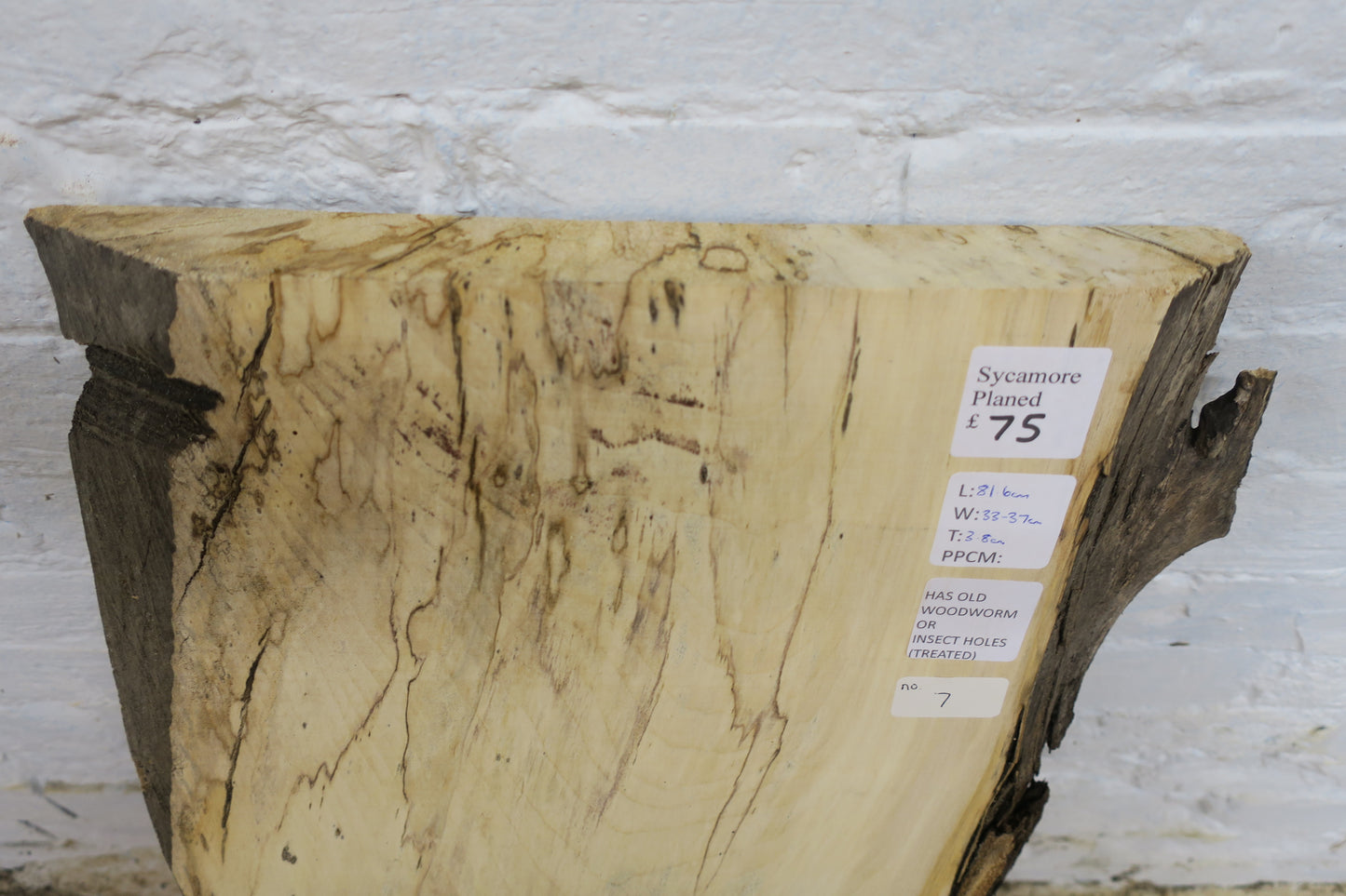 Sycamore No 7 - 816x330-370x38mm Planed