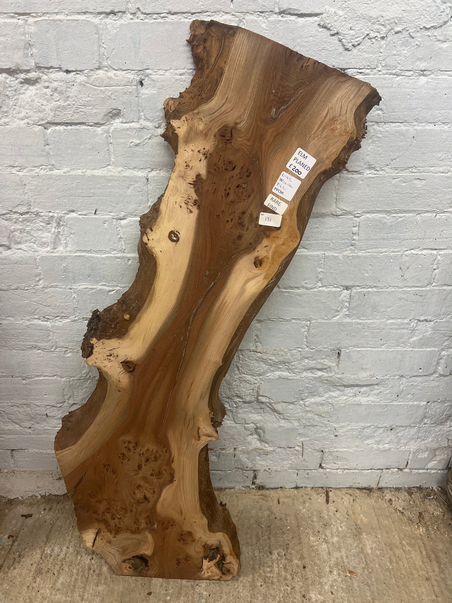 Burr Elm No 131 - 1145x240-360x45mm Planed