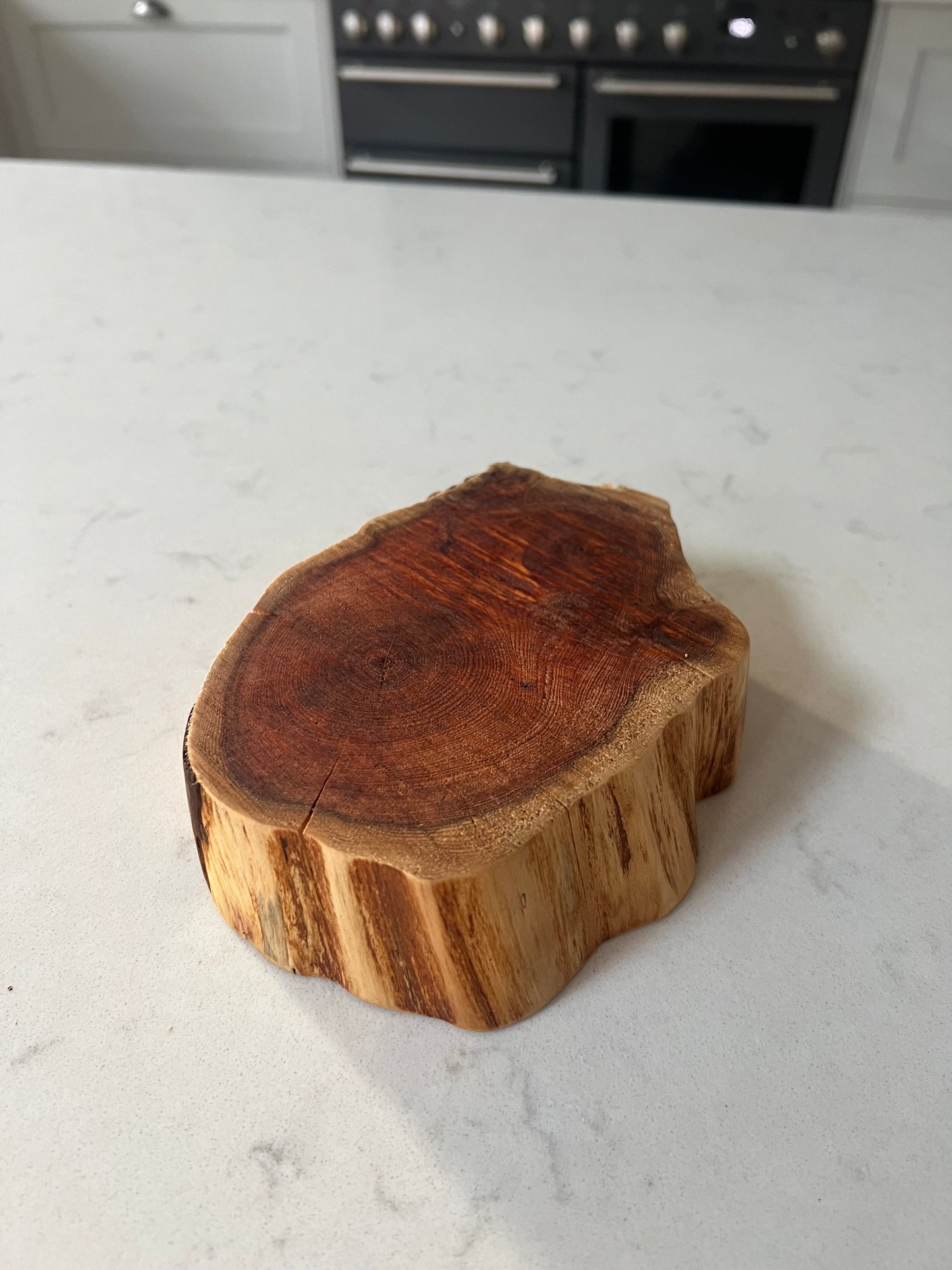 Solid English Yew Hand Made Kitchen table centrepiece Board Natural live edges