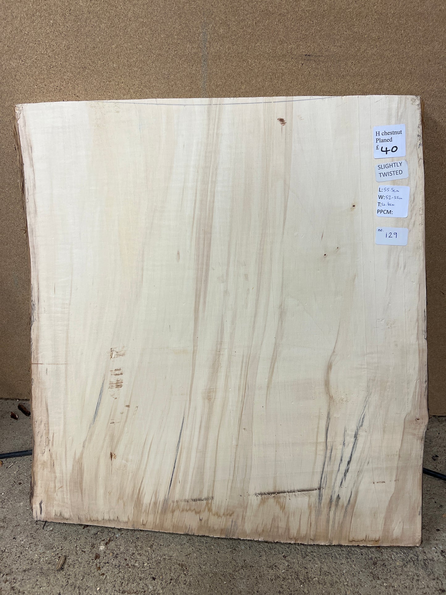 Horse Chestnut No 129 - 555x520-550x46mm Planed