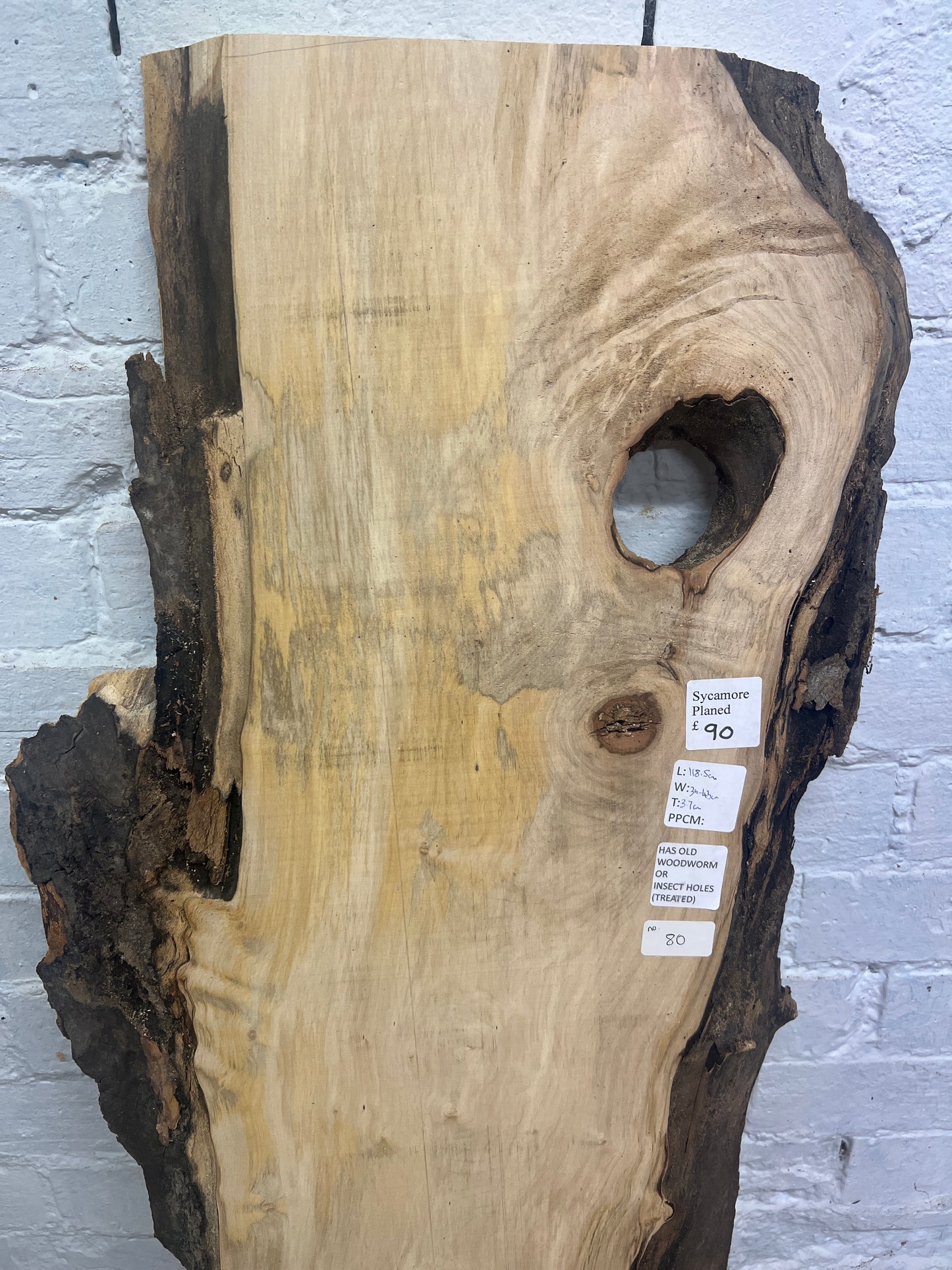 Sycamore No 80 - 1185x300-430x37mm Planed