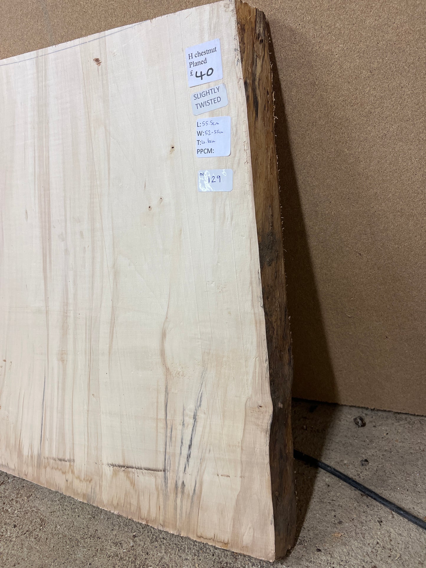 Horse Chestnut No 129 - 555x520-550x46mm Planed