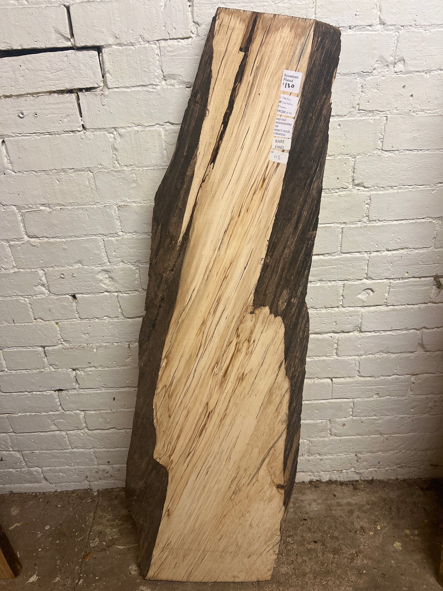 Sycamore No 113 - 1400x240-450x40mm Planed