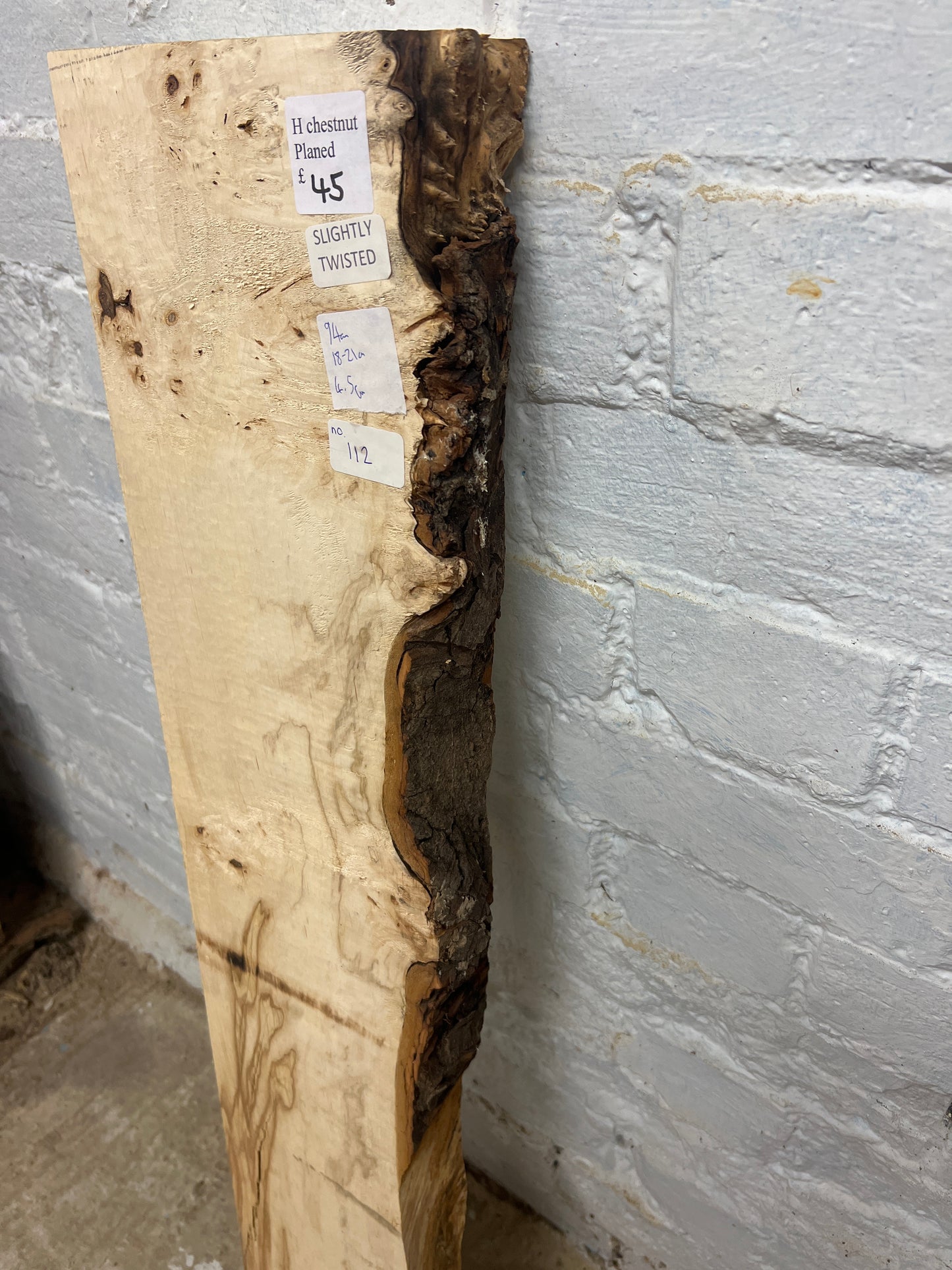 Horse Chestnut No 112 - 940x180-210x45mm Planed