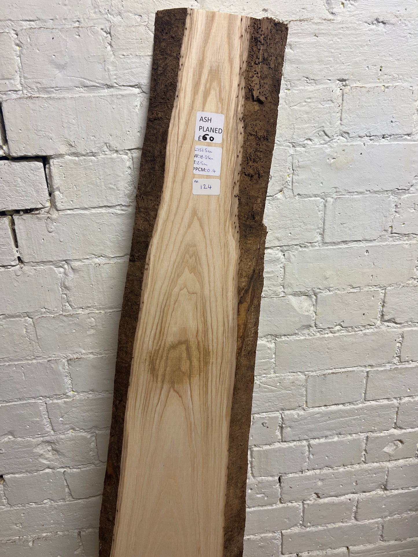 Ash No 124 - 1515x180-350x25mm Planed