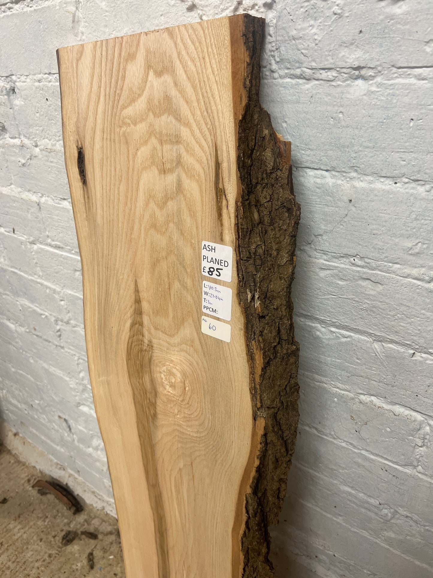 Ash No 60 - 1105x270-340x30mm Planed