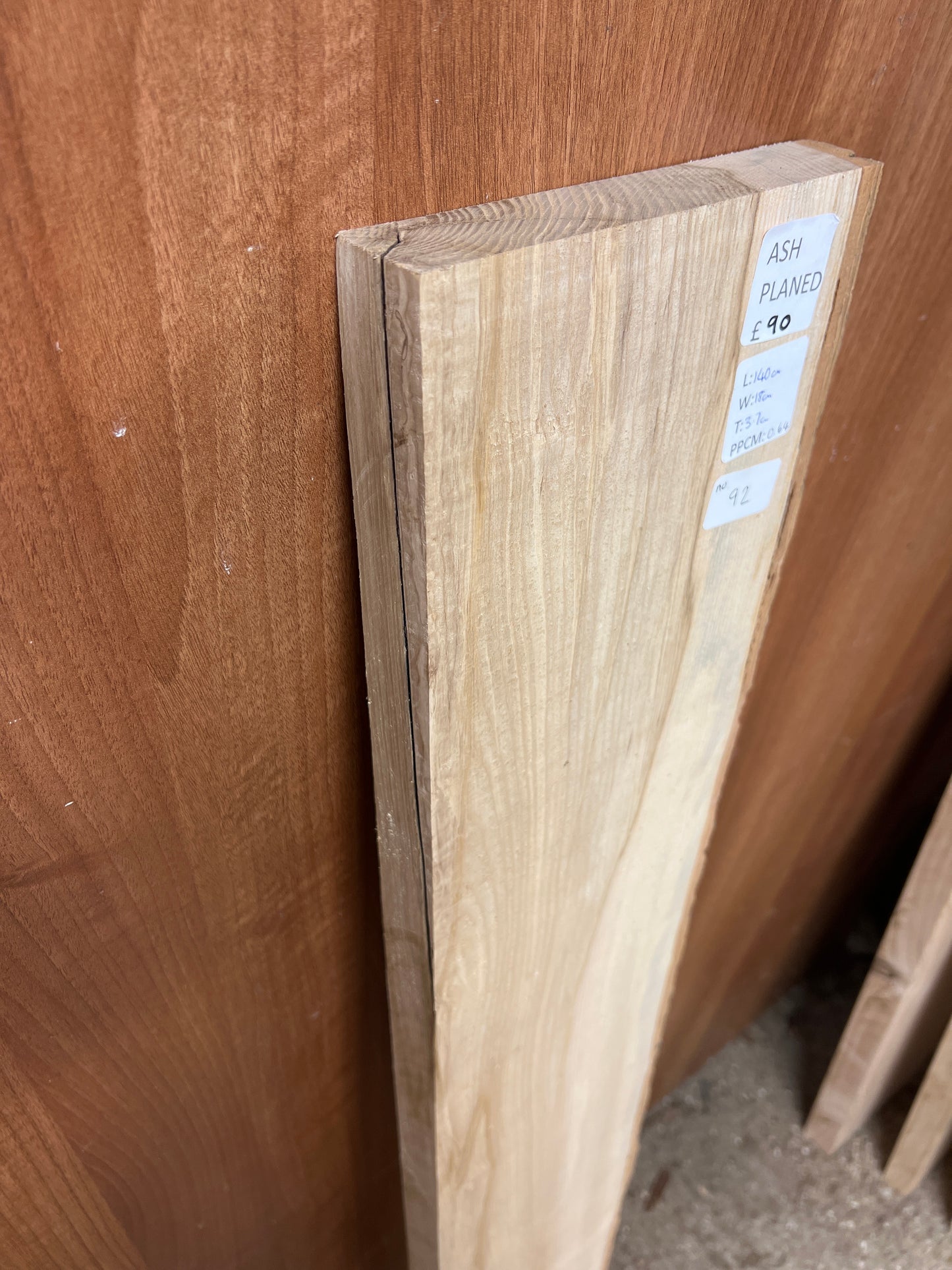 Ash No 92 - 1400x180x37mm Planed