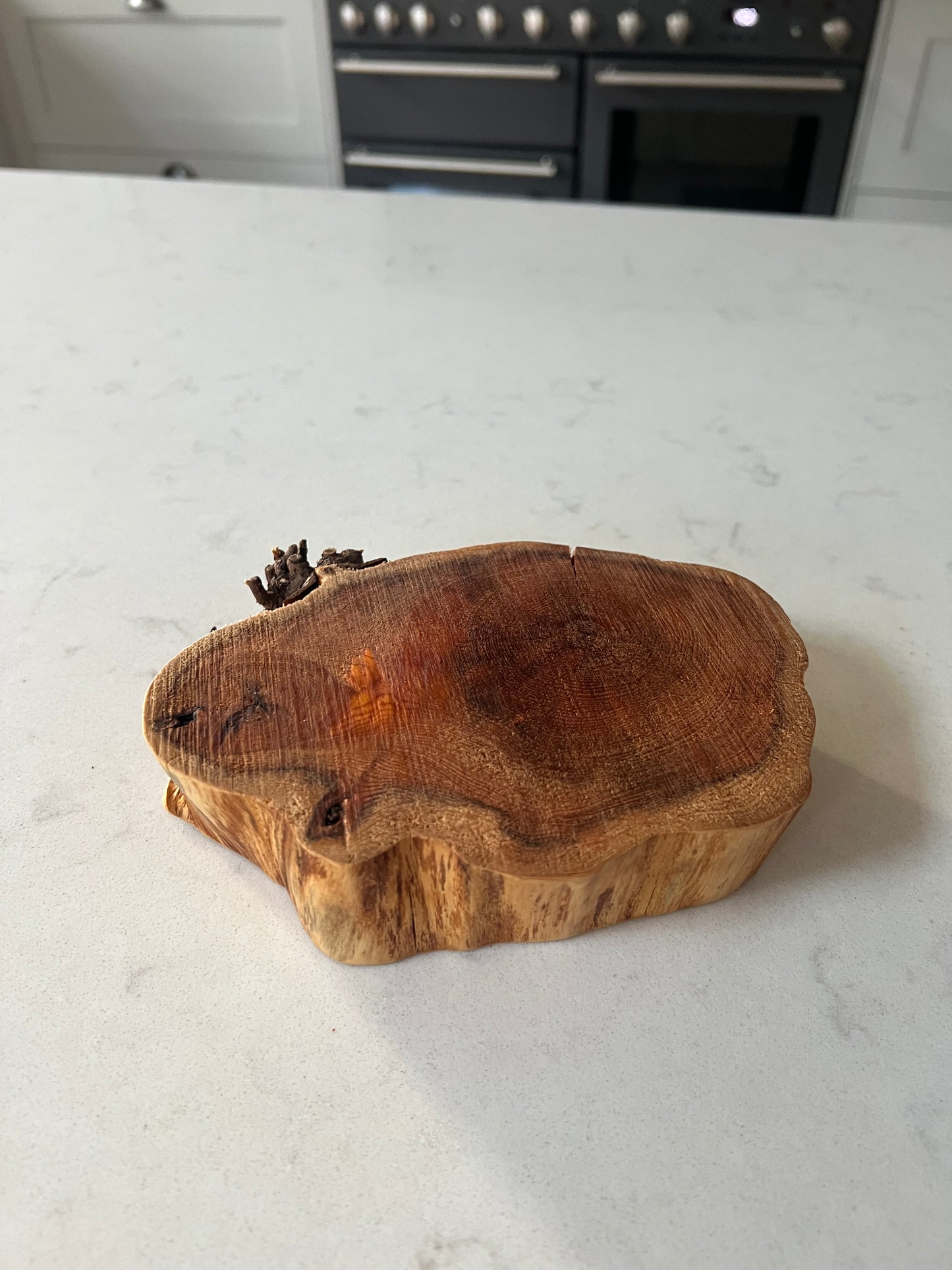 Solid English Yew Hand Made Kitchen table centrepiece Board Natural live edges