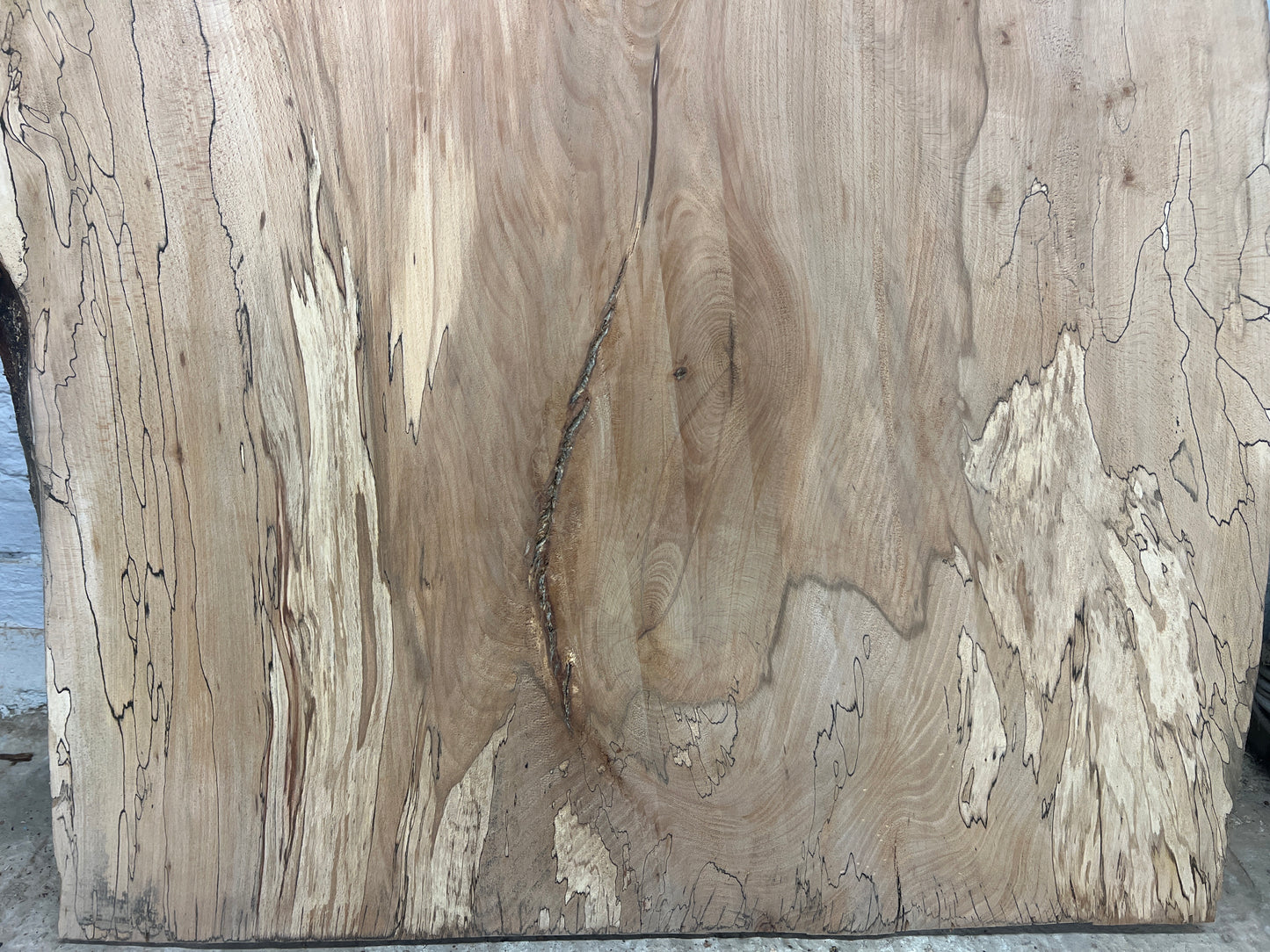 Spalted beech No 17 - 1010x760-890x37mm Planed