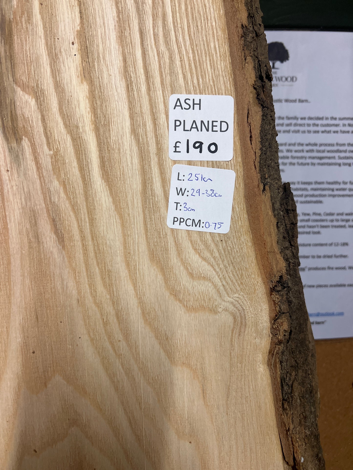 Ash boards 2300-2740mm PLEASE CONTACT FOR DETAILS