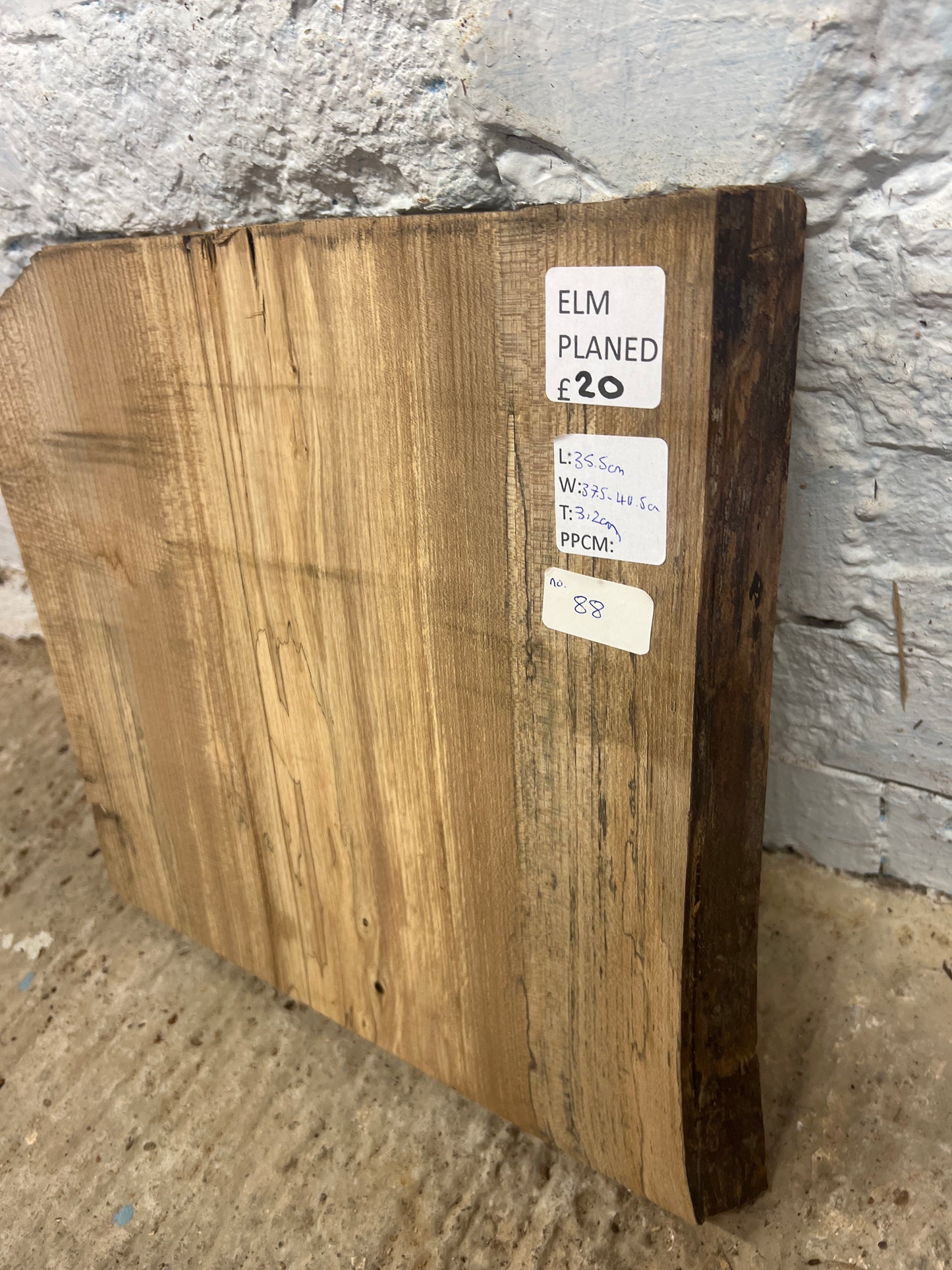 Elm No 88 - 355x375-405x32mm Planed