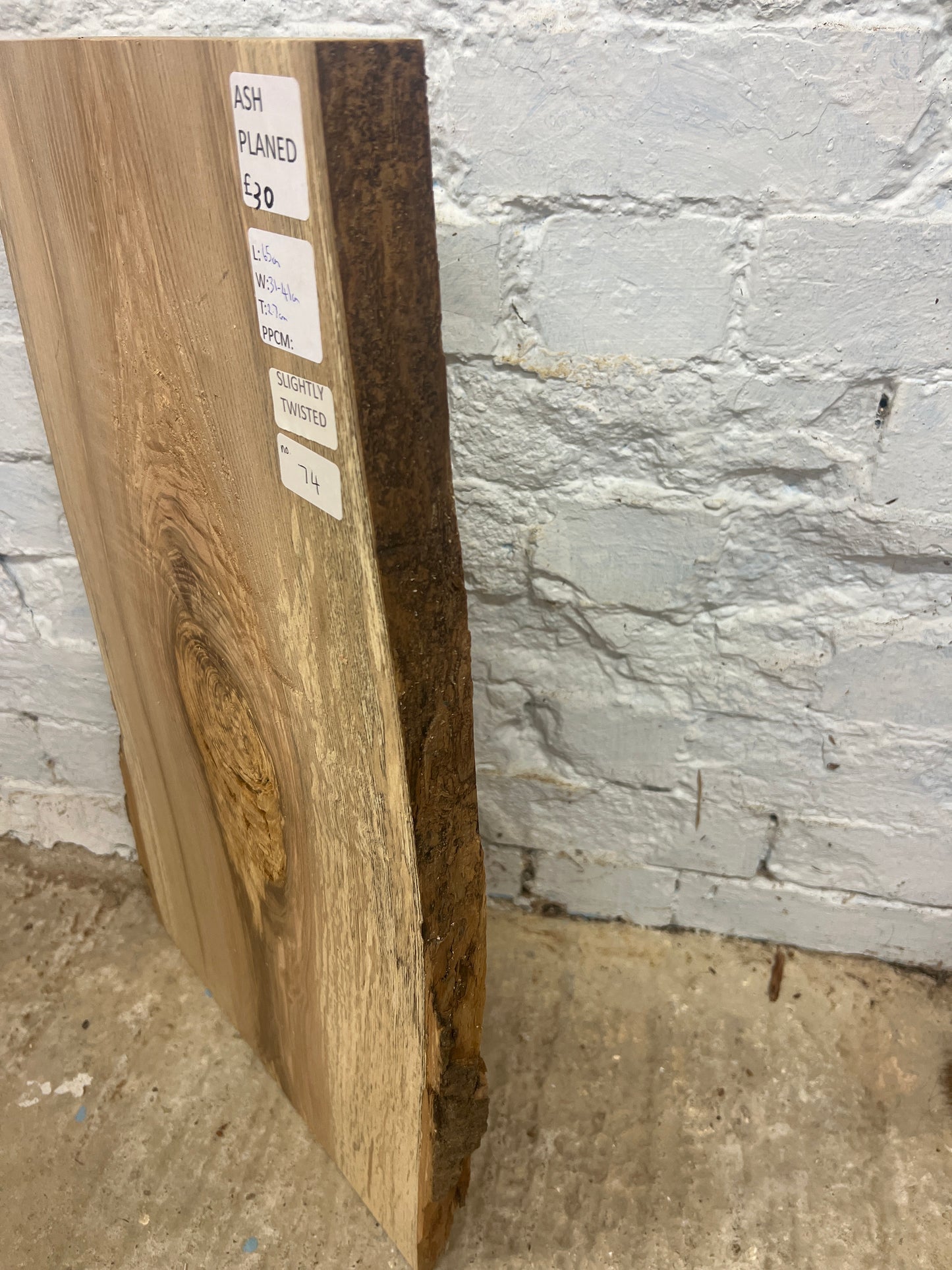Ash No 74 - 650x320-410x27mm Planed
