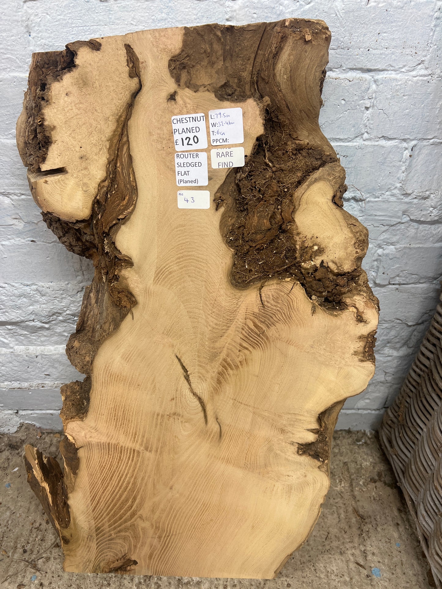 Chestnut No 43 - 795x320-460x60mm Planed