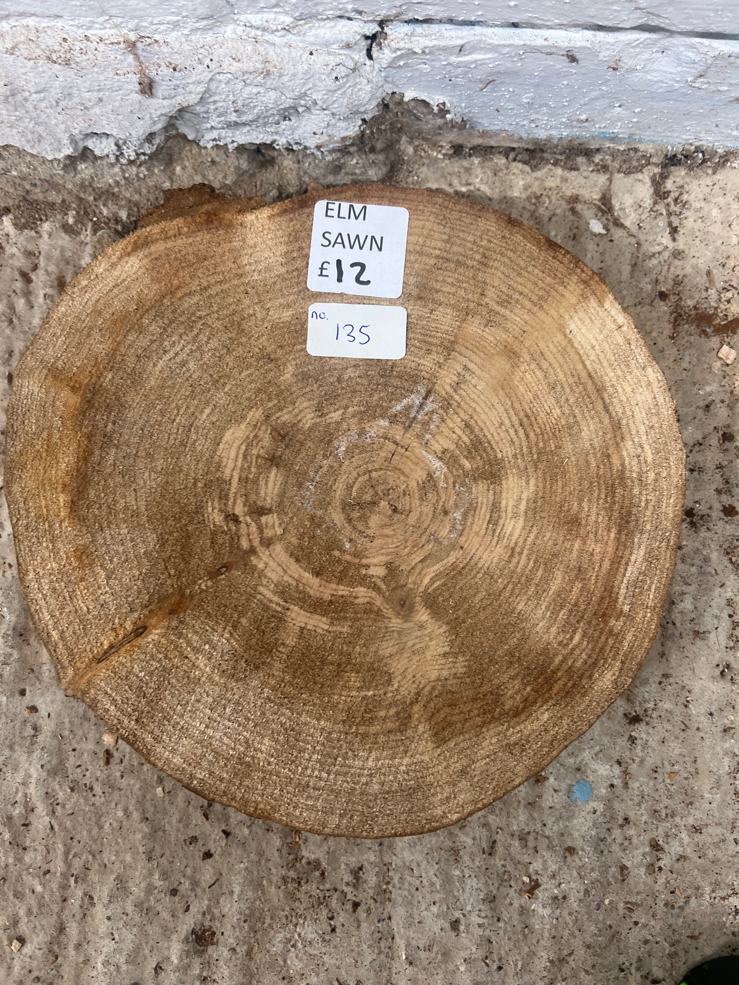 Elm No 135 - 250x260x50mm Sawn