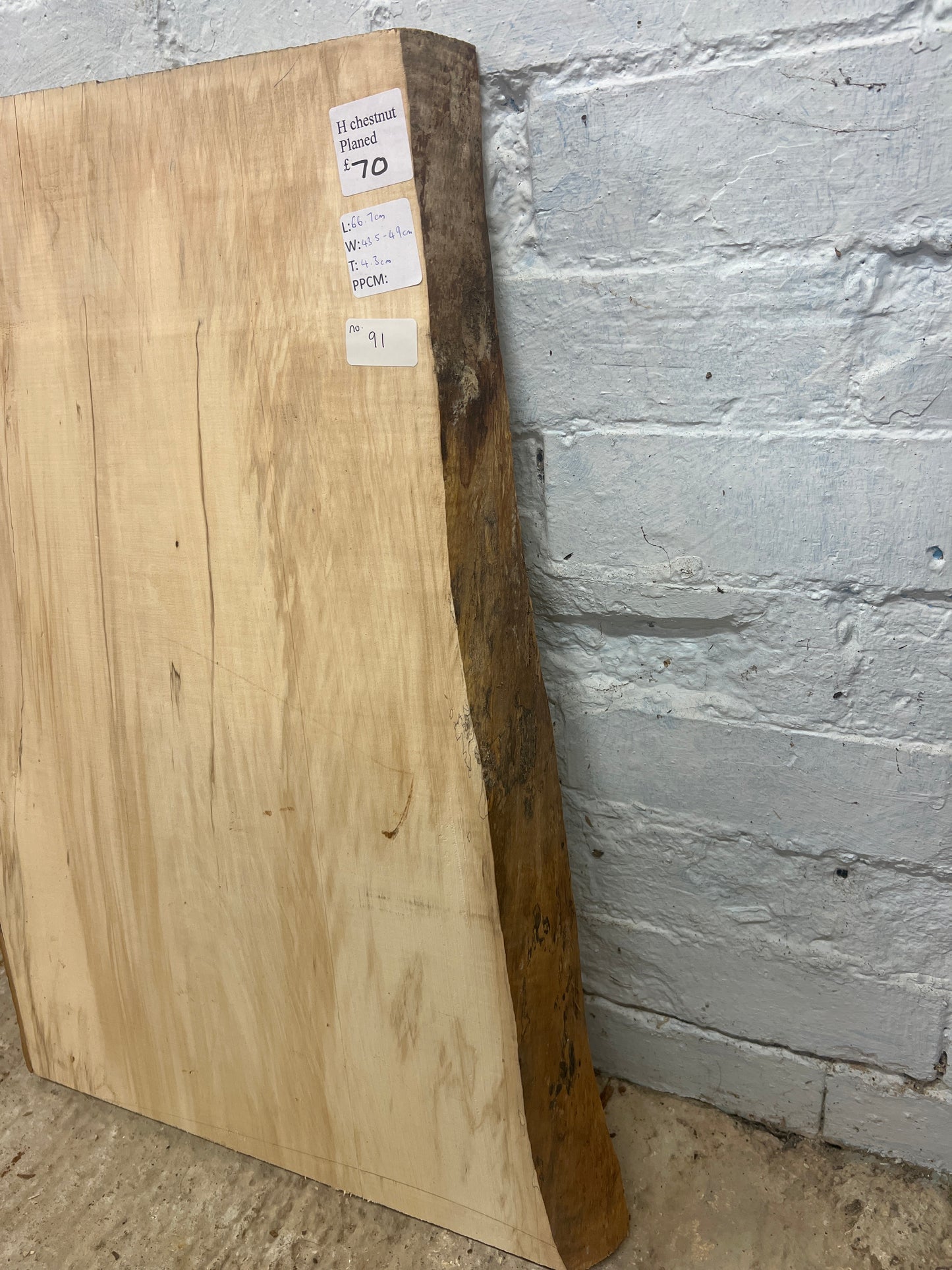 Horse Chestnut No 91 - 667x435-490x43mm Planed