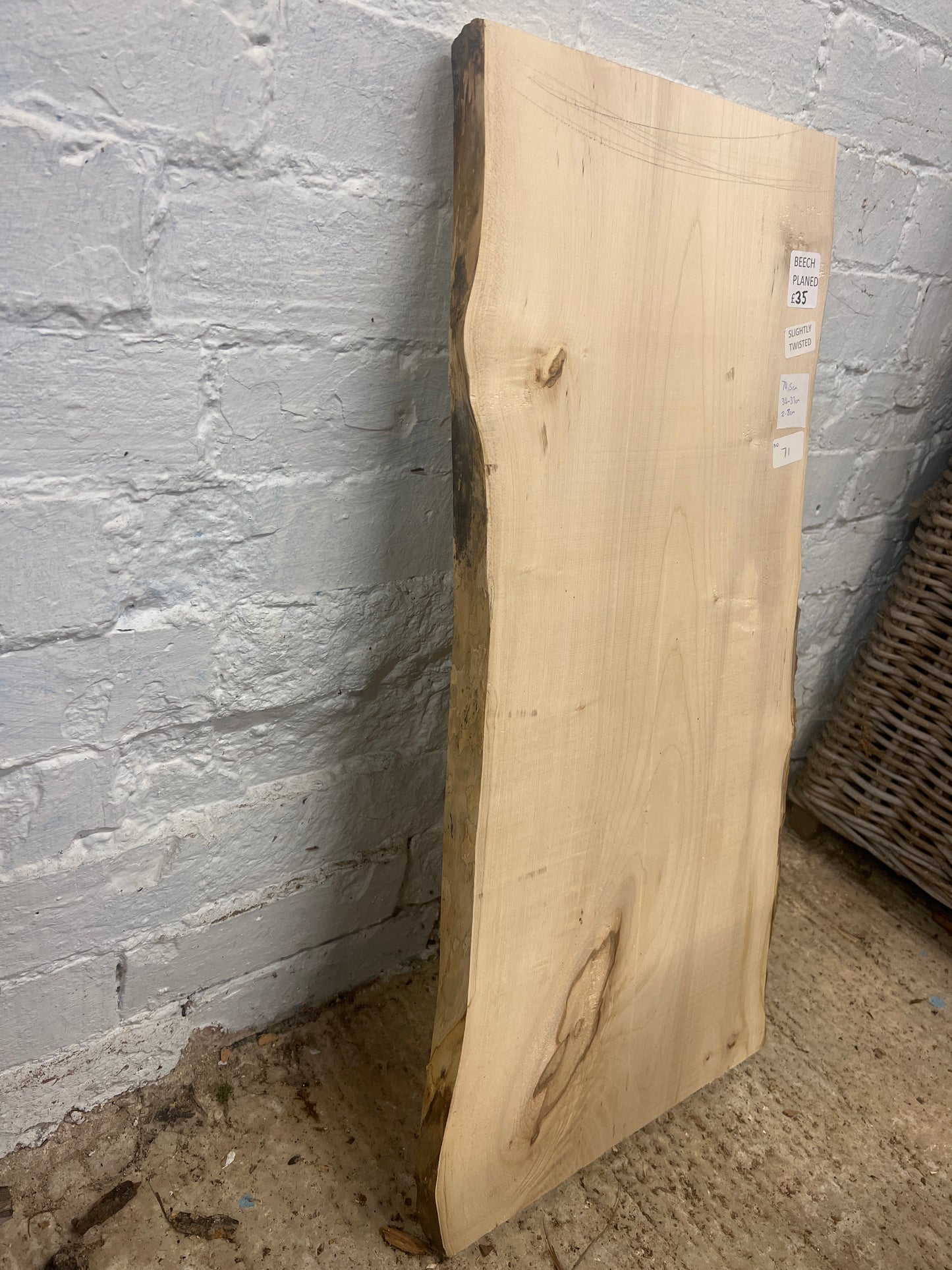 Beech No 71 - 745x340-370x28mm Planed